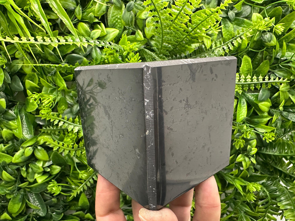 8cm Shungite Crystal Cube: EMF & 5G Protection, Healing Stone