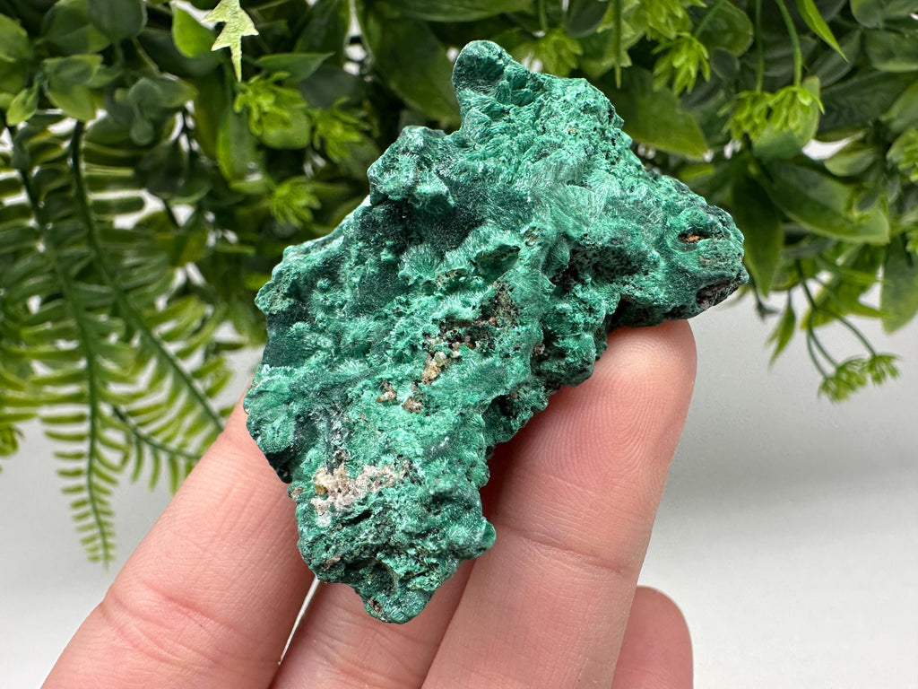 Polished Malachite Crystal from Congo, Green Mineral Specimen, Chakra Stone