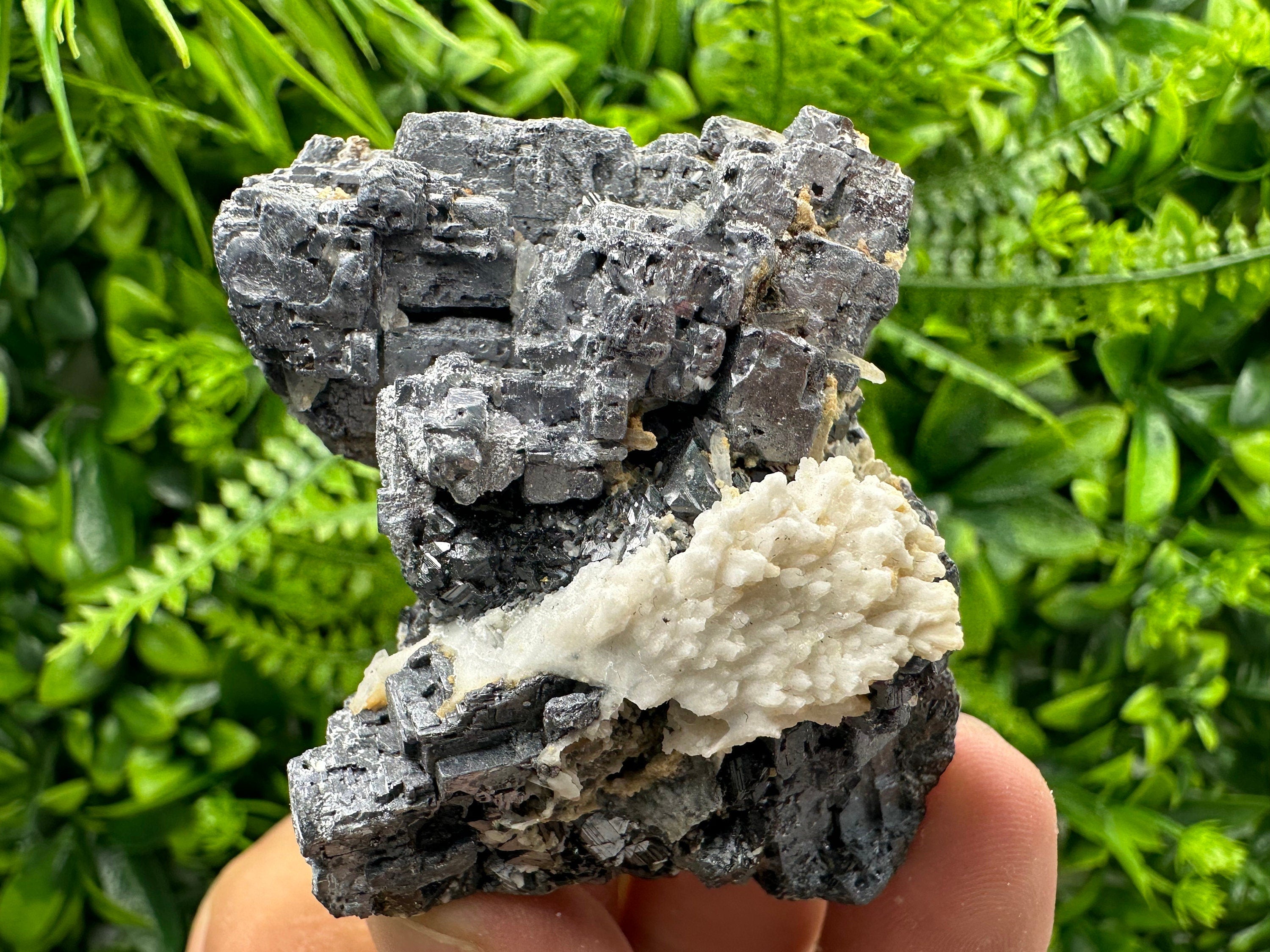 Rare Skeleton Galena Cluster: Natural Crystal Mineral Souvenir