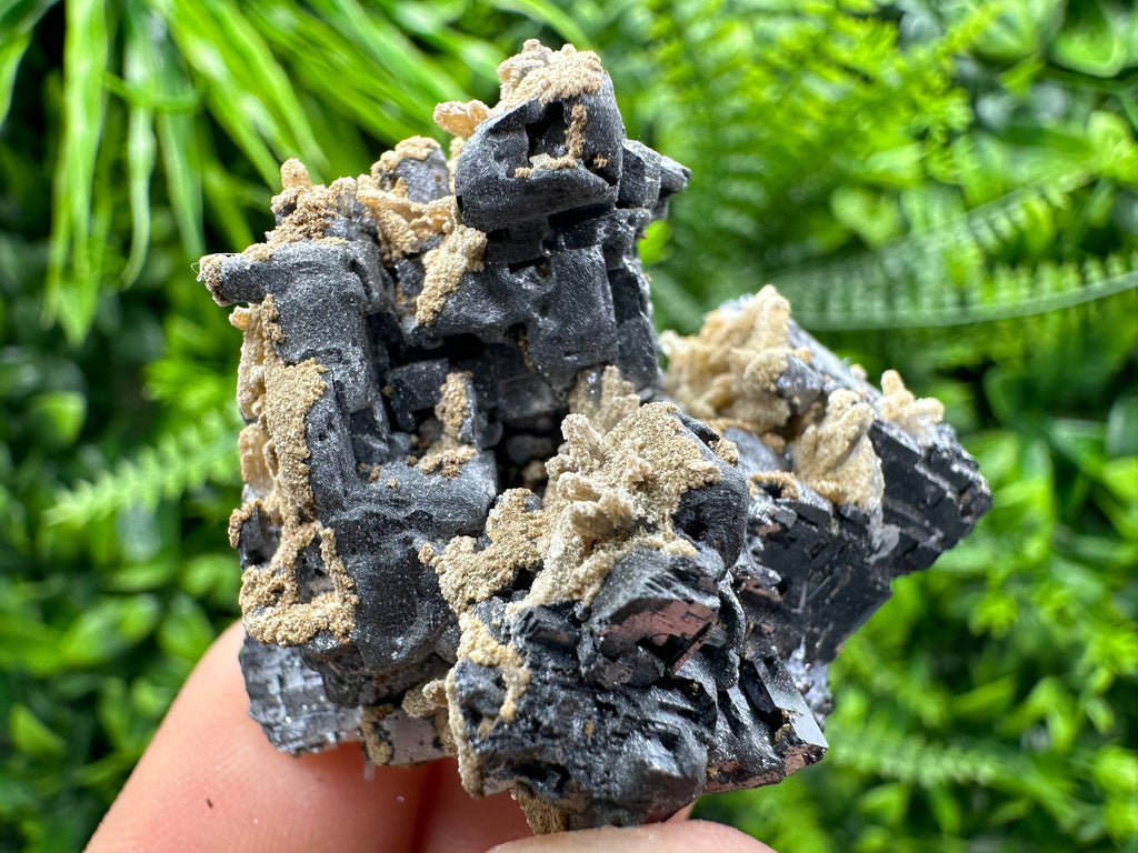 Shiny Galena Cluster with Siderite and Quartz, Bulgaria Mineral Specimen