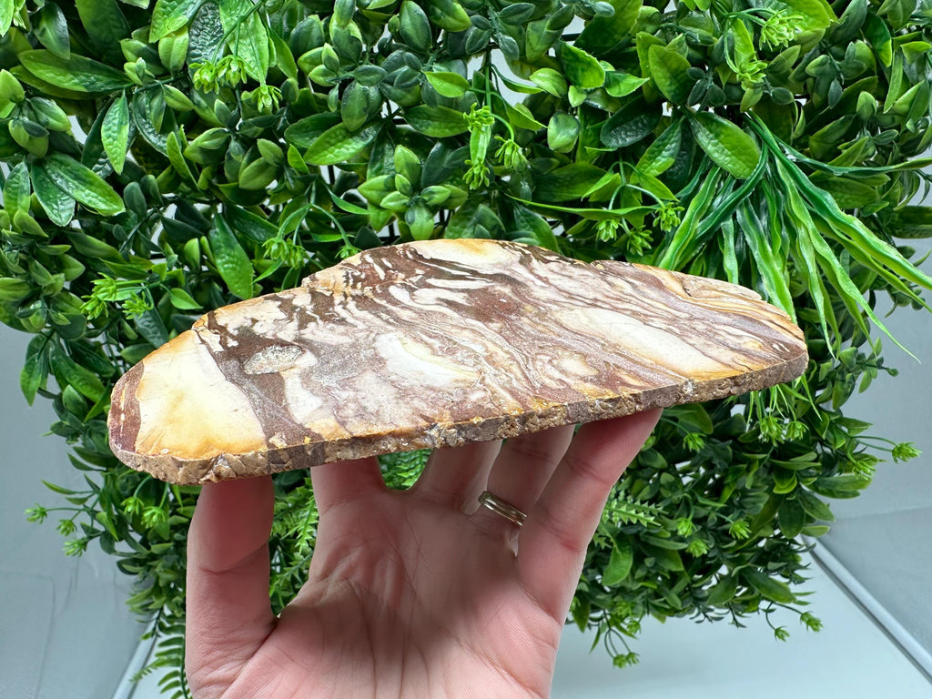 Landscape Jasper Slab – Natural Jasper Slice – Polished Stone Plate – Crystal Display Piece – Grounding Stone Decor –Unique Mineral Specimen