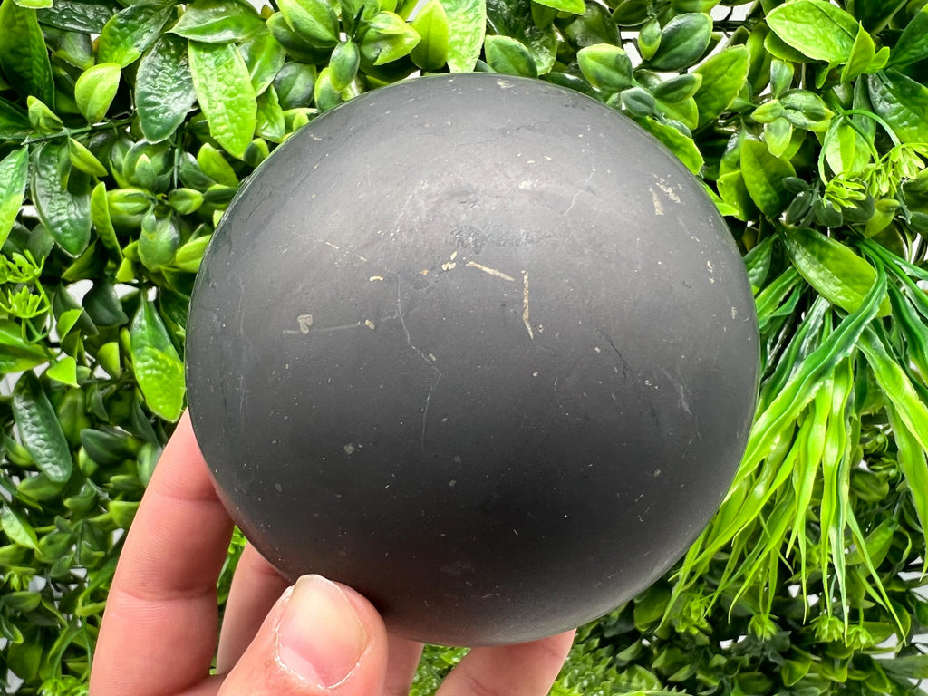 10cm Shungite Sphere: Unpolished EMF Protection Crystal