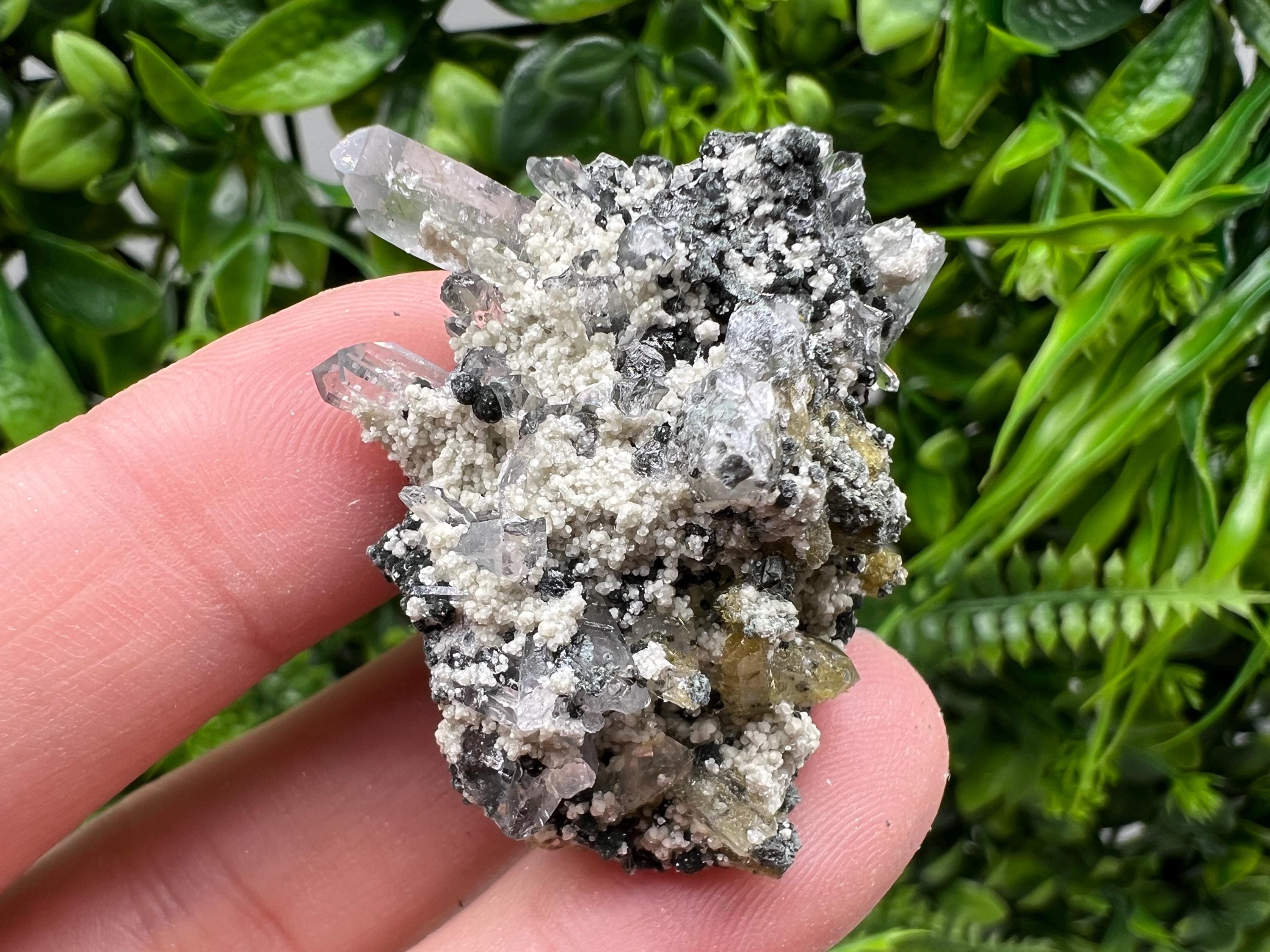 Chlorite Epidote Quartz Mineral Specimen, Bulgaria Home Decor Stone