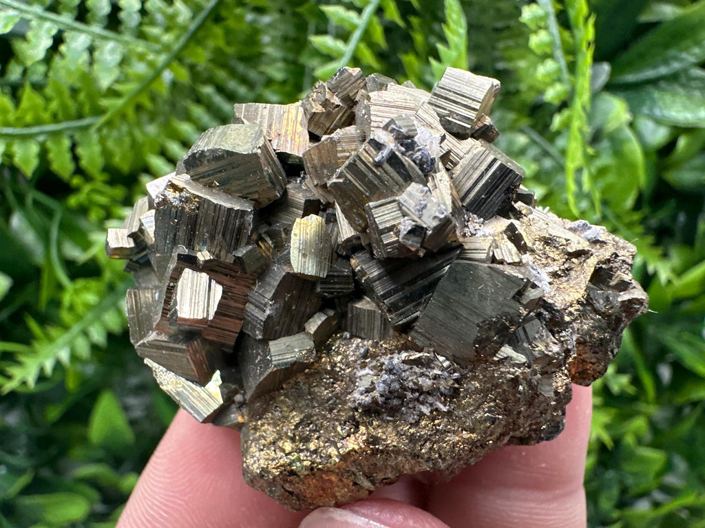 Rainbow Pyrite Cluster from Bulgaria: Home Decor Gift
