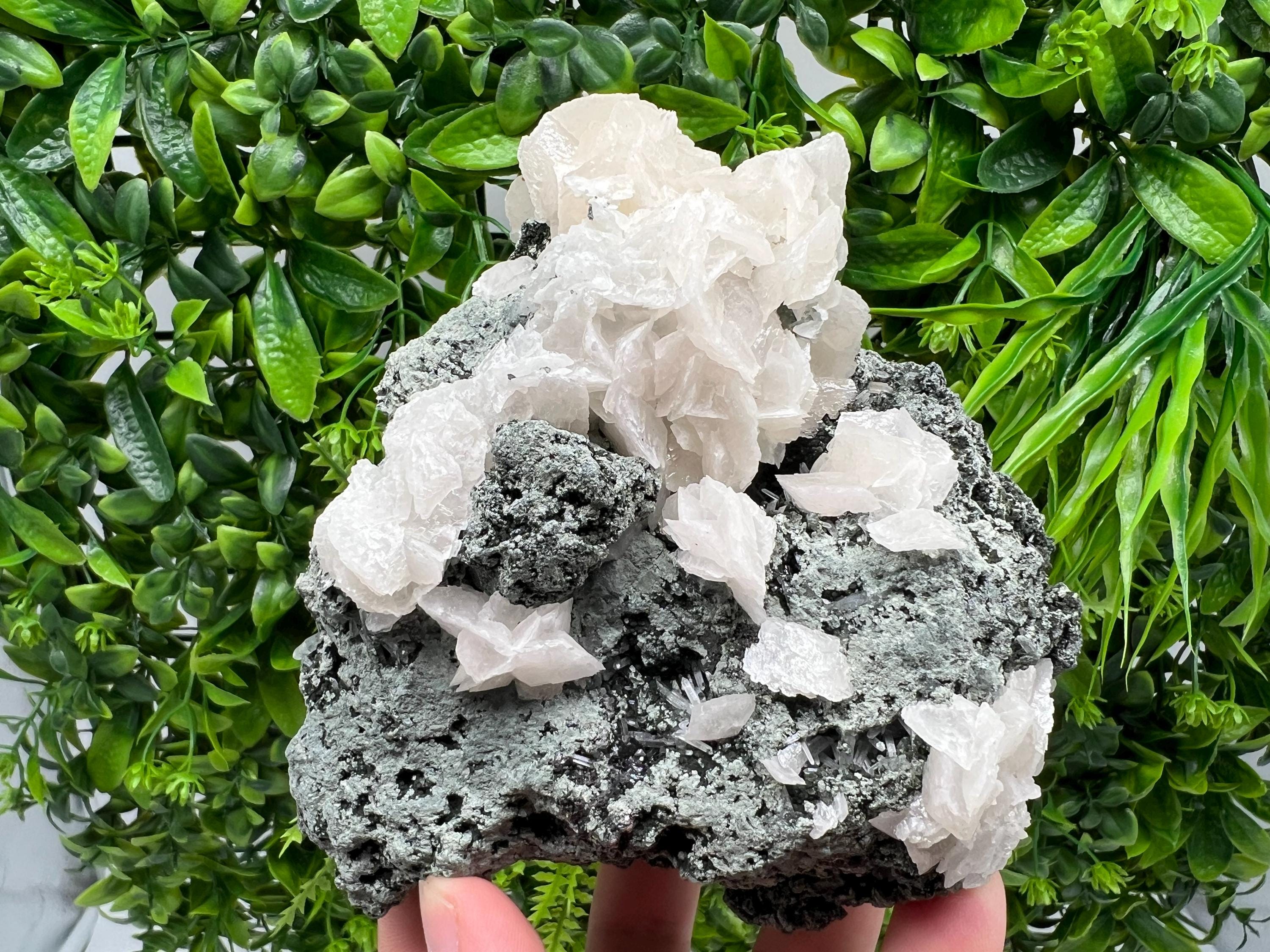 Calcite Quartz on Chlorite Matrix, Borieva Mine Mineral Specimen