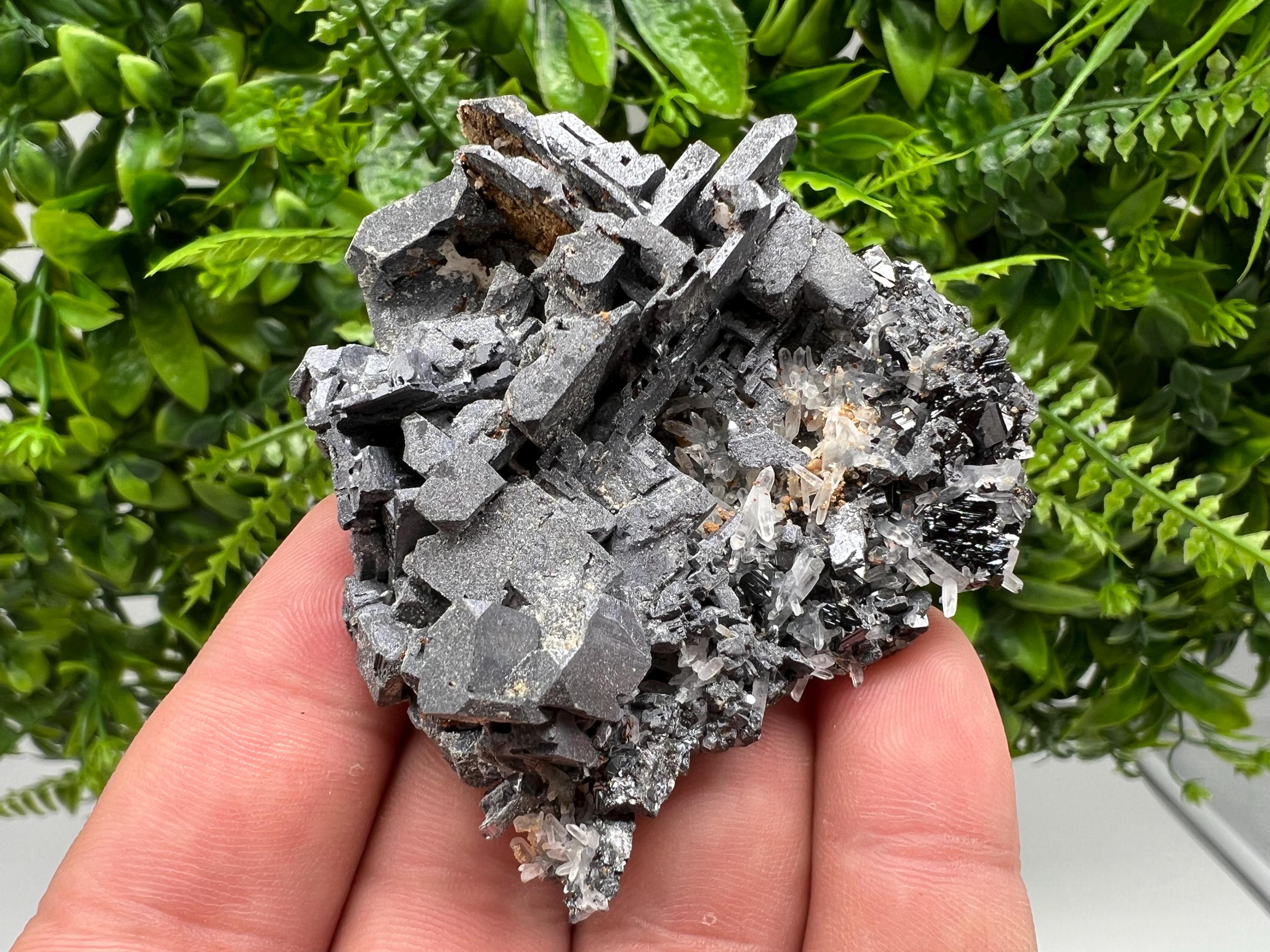 Galena Cluster with Siderite and Quartz: 9th September Mine, Bulgaria