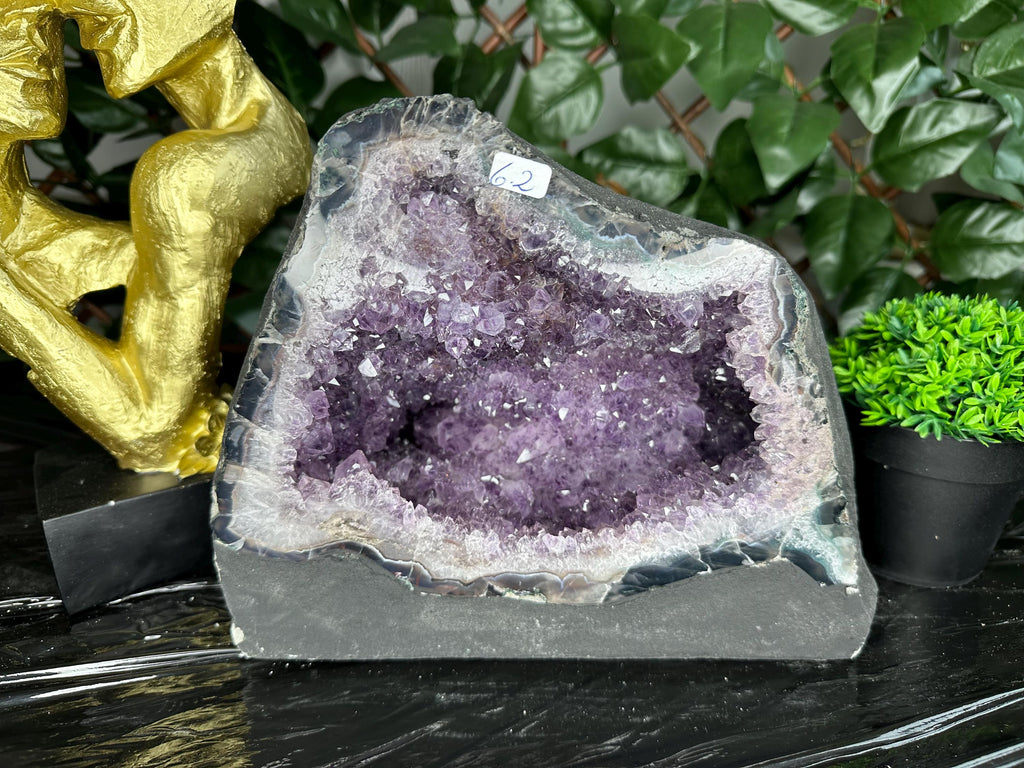 Large Amethyst Geode, Brazil Mineral Specimen, Purple Quartz
