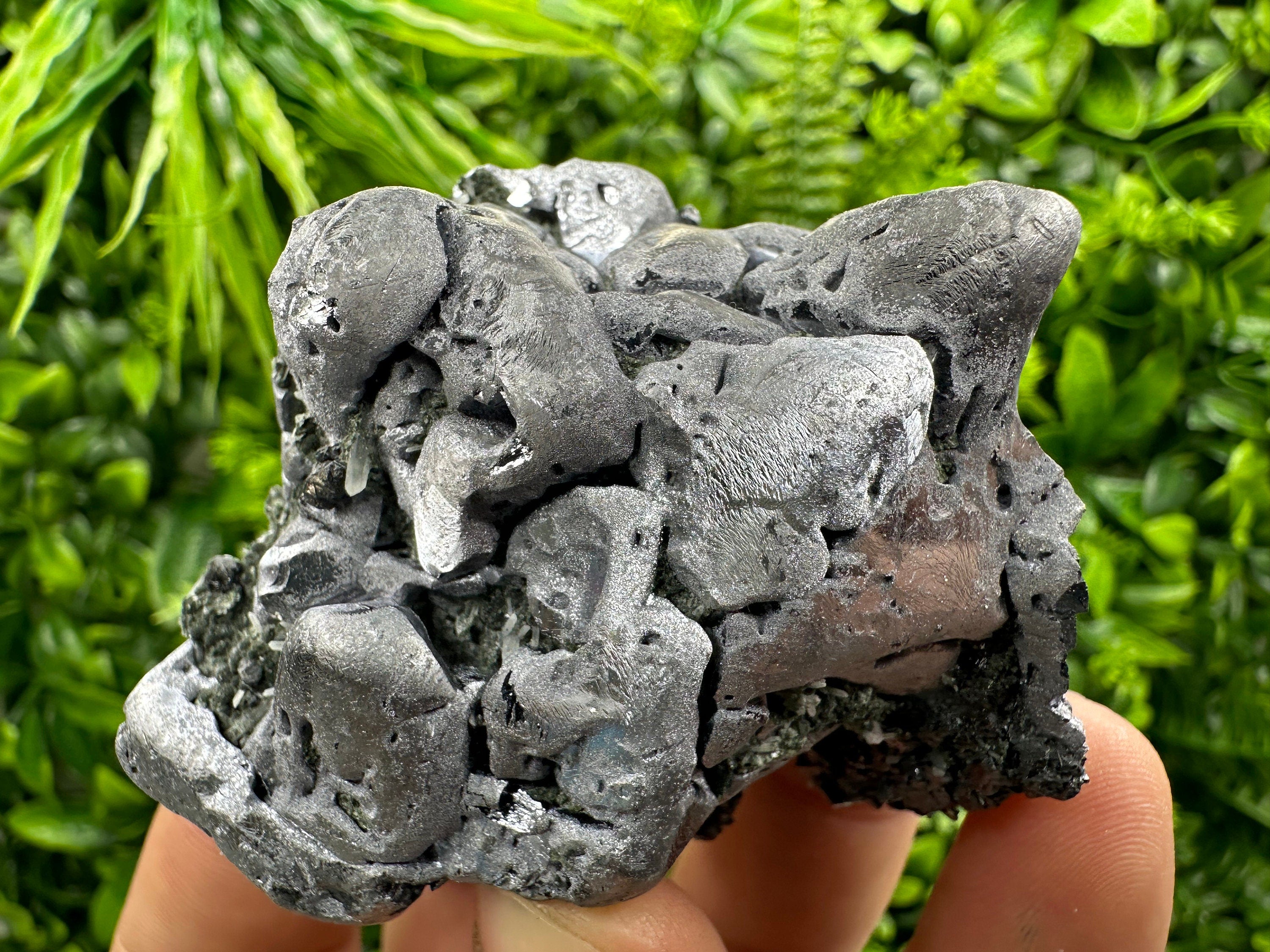 Galena on Sphalerite and Quartz: Borieva Mine Crystal Decor