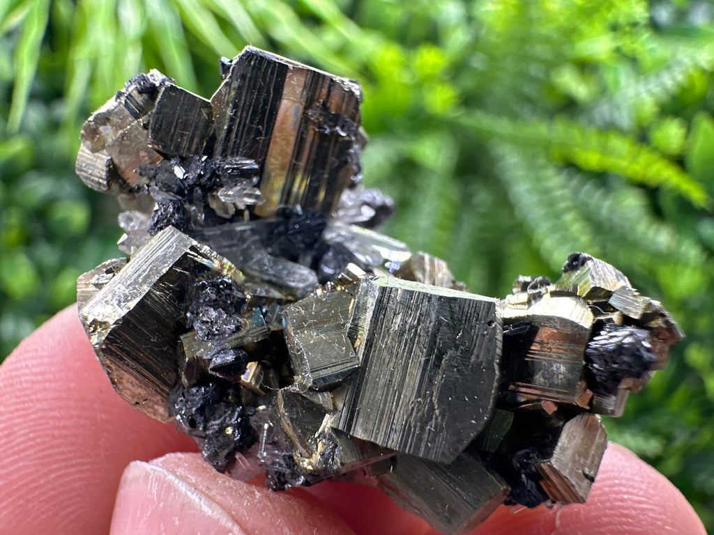 Pyrite with Hematite, Sphalerite & Quartz: Borieva Mine Mineral Specimen