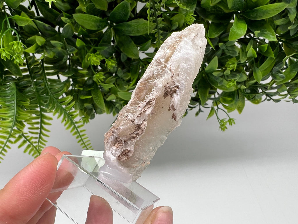 Golden Phantom Selenite Slab: Utah Raw Crystal Wand (3/7.5cm