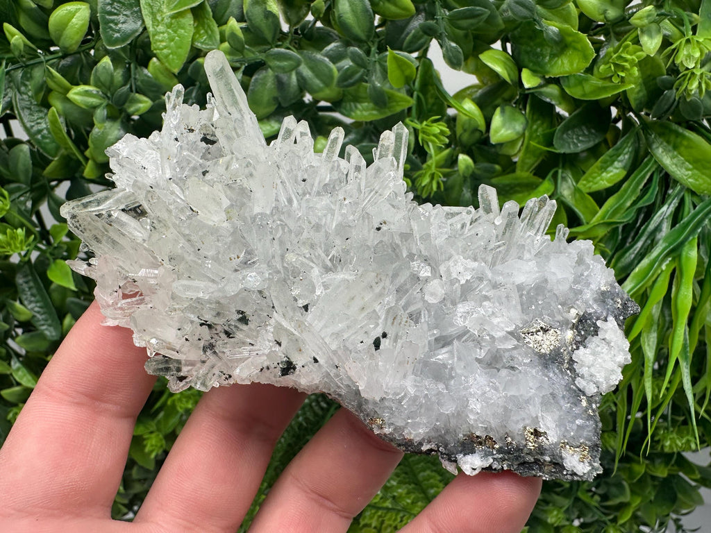 Chlorite Quartz Crystal Cluster: Borieva Mine, Bulgaria