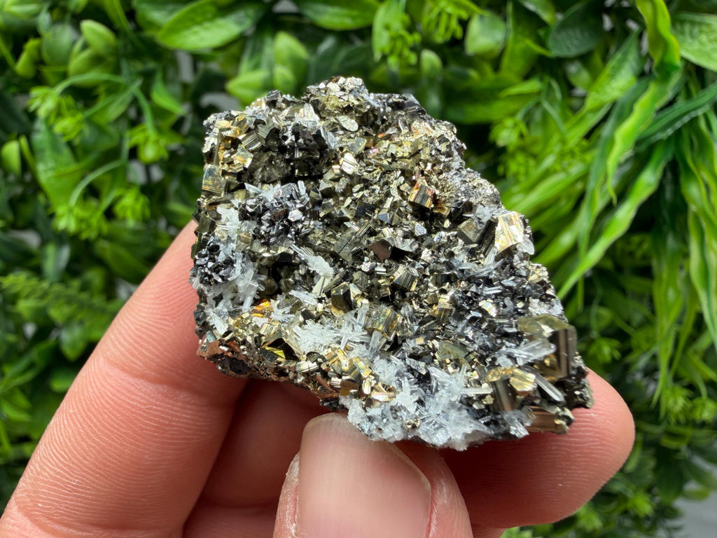 Pyrite Sphalerite Quartz Calcite Mineral Specimen, Krushev dol Mine