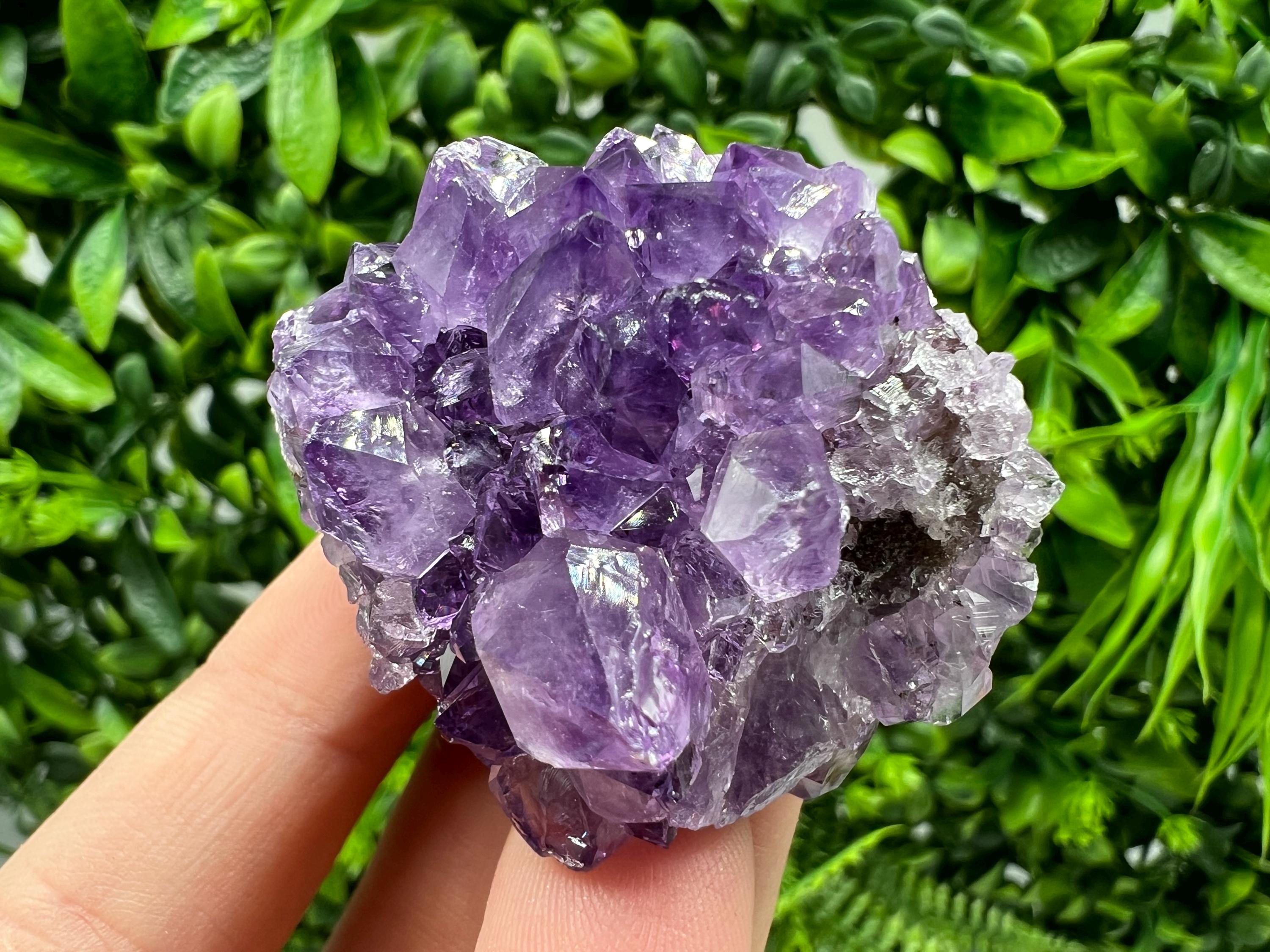 Uruguay Amethyst Cluster, Natural Purple Crystal, Home Decor