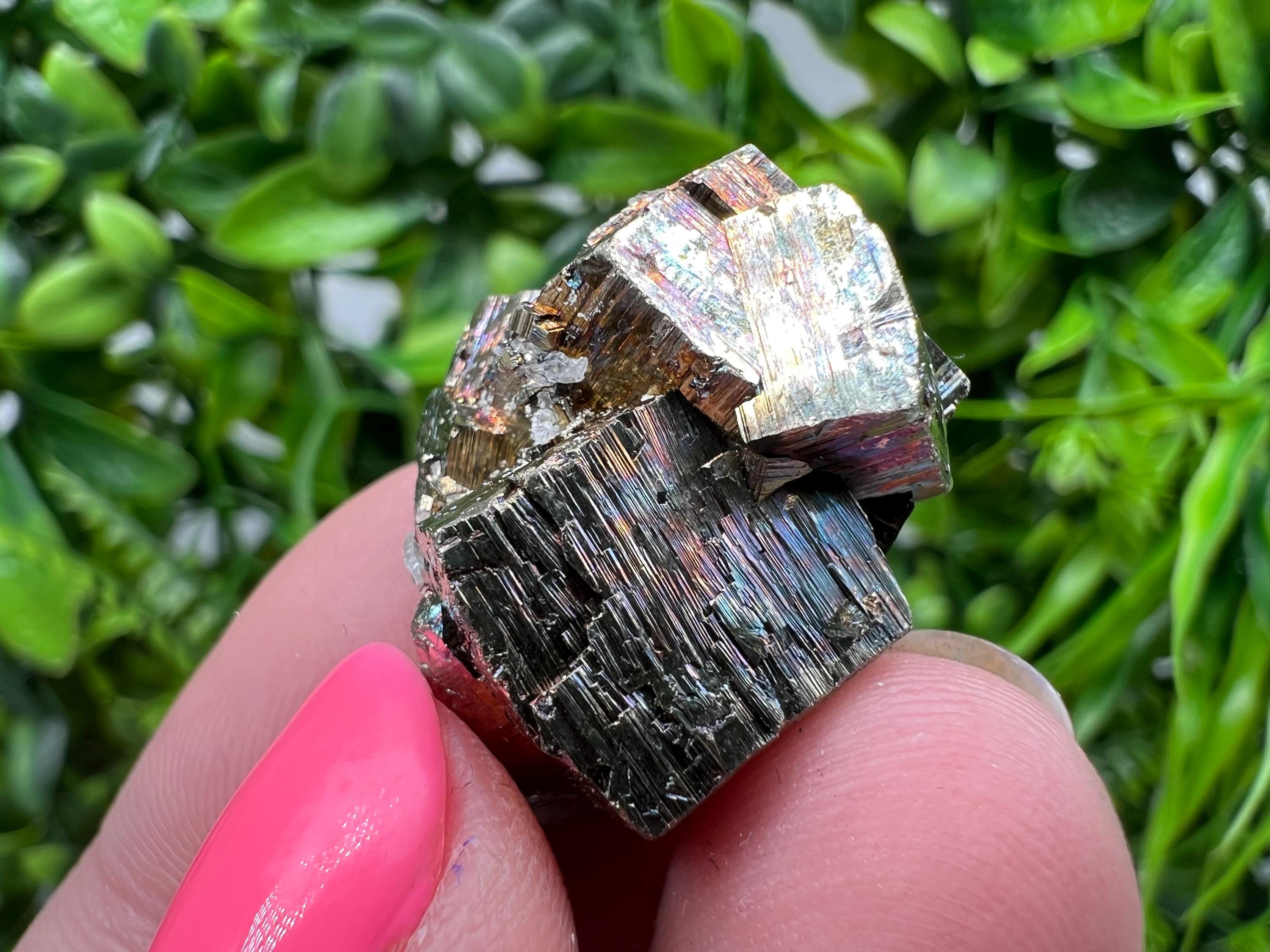Wonderful Rainbow Pyrite whit Calcite,natural minerals souvenir Crystal,collection stone,rare minerals,home decor,Borieva Bulgaria