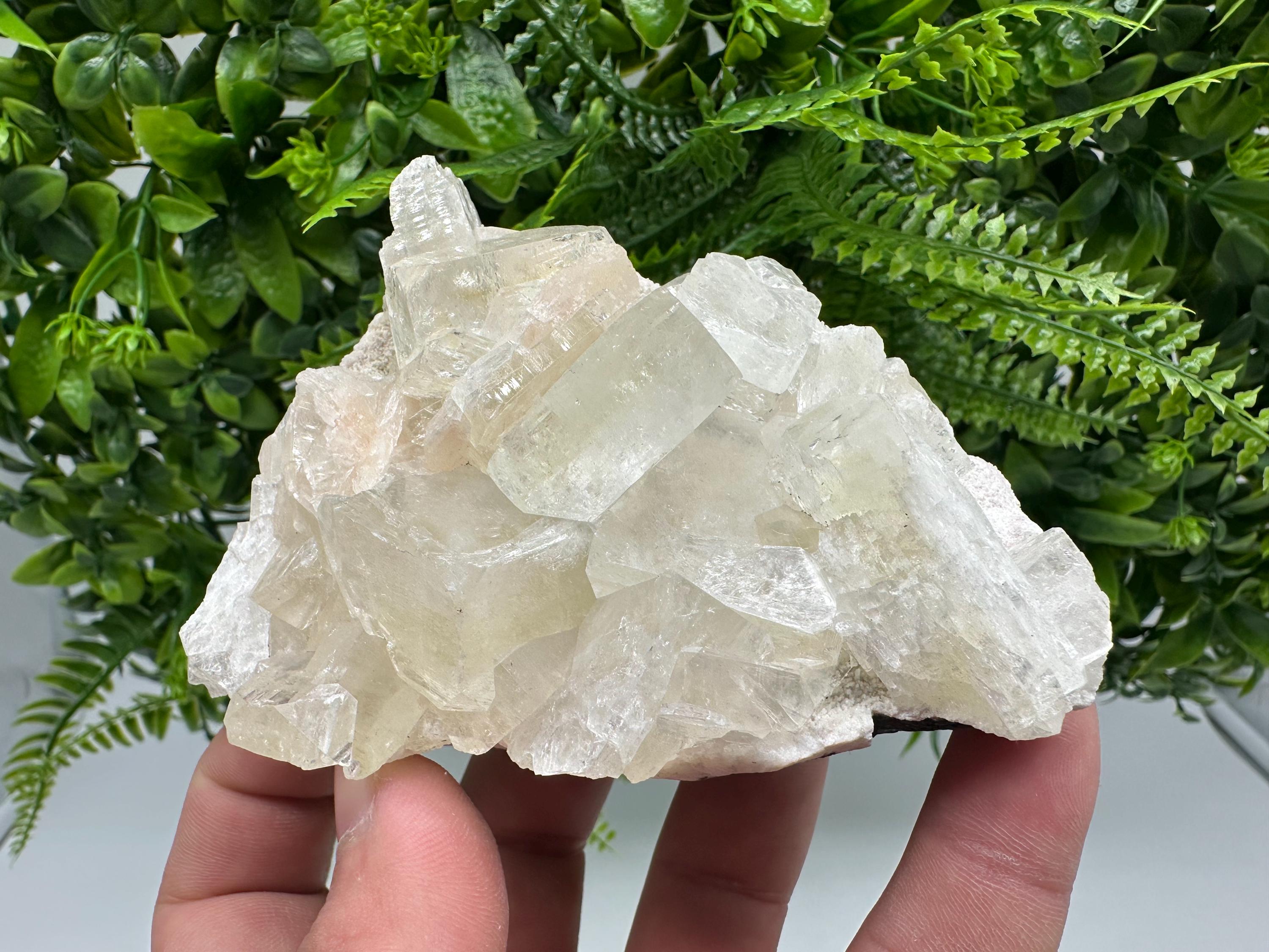 Apophyllite Stilbite Cluster on Chalcedony, India Crystal Mineral Specimen