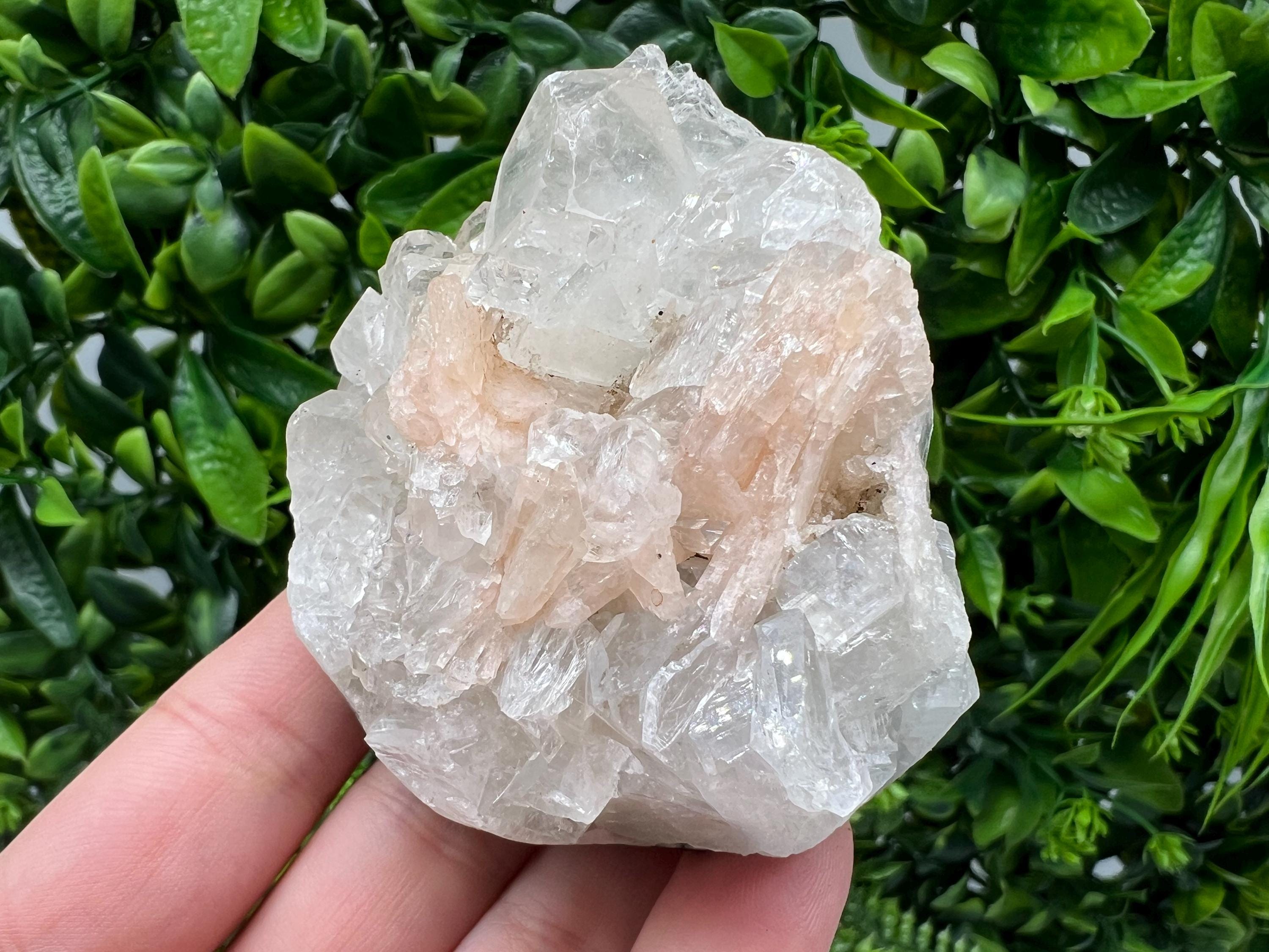 Apophyllite Stilbite on Chalcedony Specimen, India Crystal