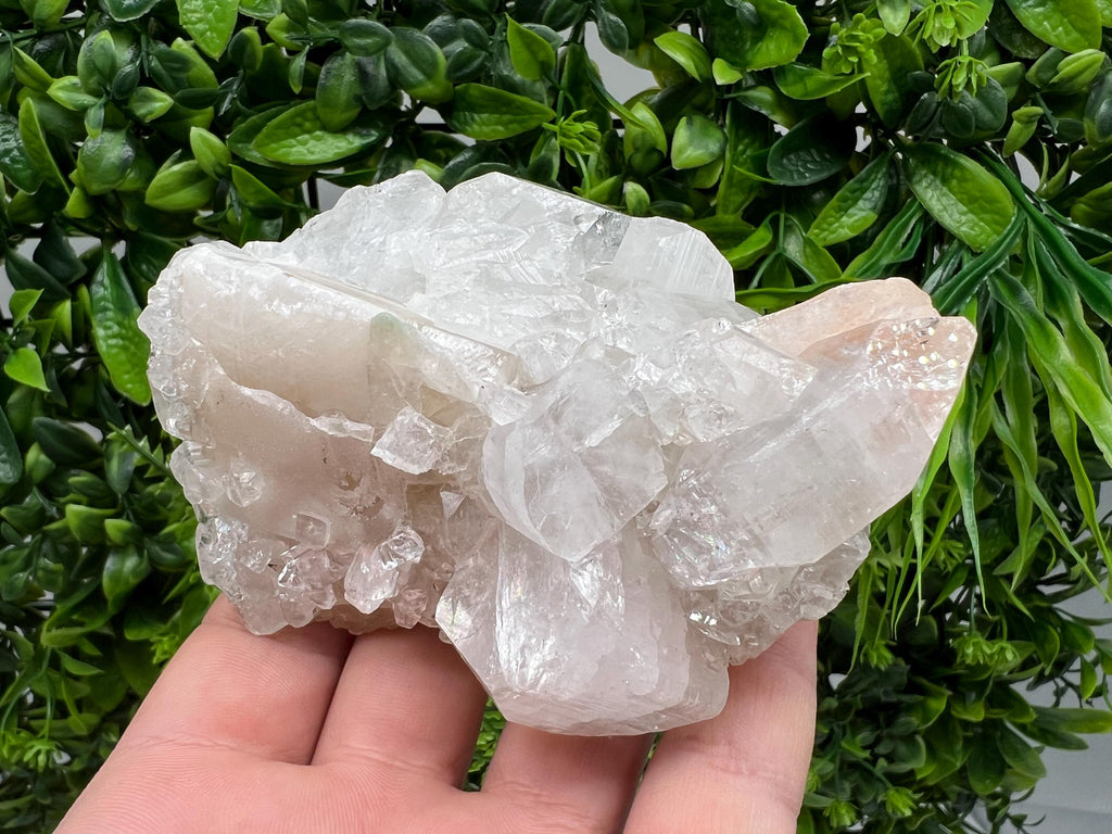 Apophyllite Stilbite on Chalcedony, India Crystal Mineral Specimen
