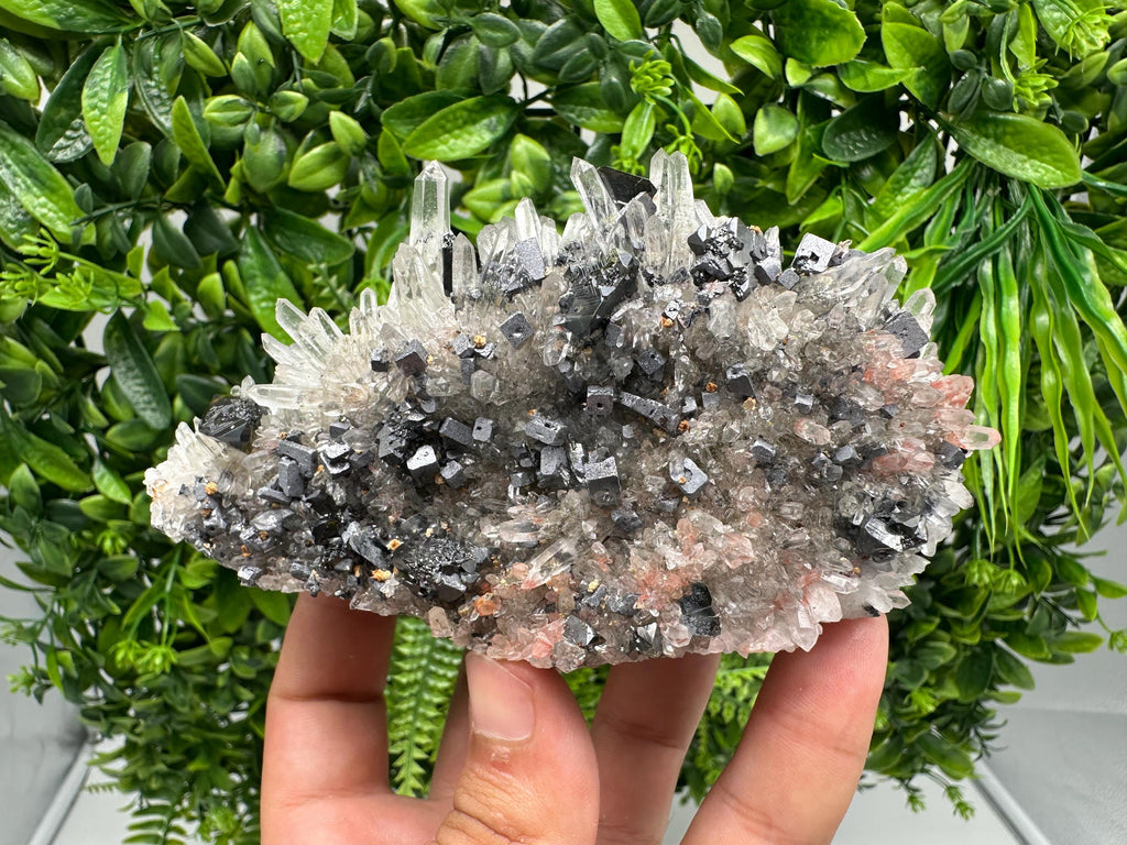 Stunning Quartz whit Galena,Hematite,Iron oxide from 9th September mine,natural,collectible mineral specimen,home decor stone,gift,crystal