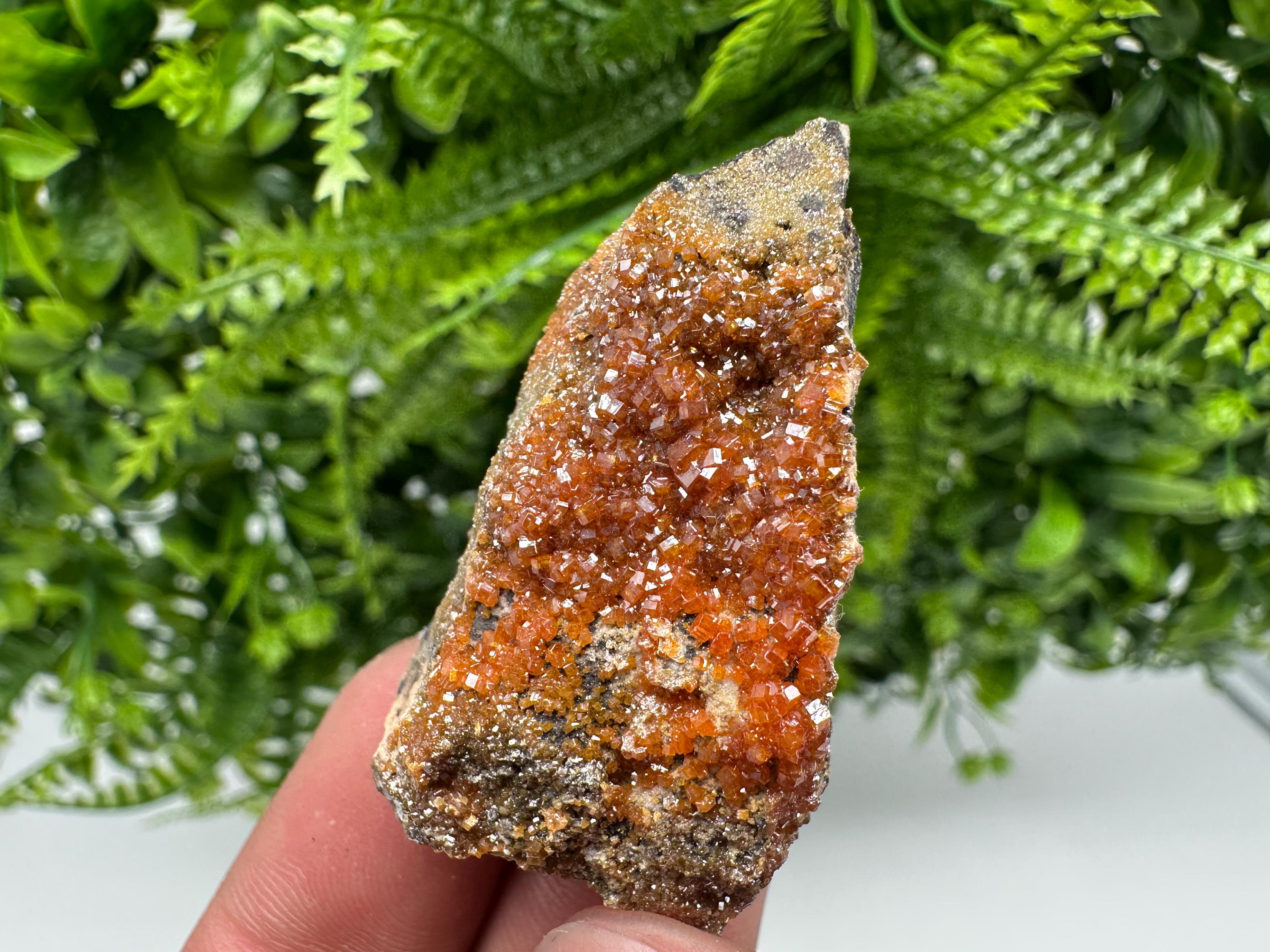 Red Vanadinite Crystal Cluster on Matrix, Morocco Mineral Specimen