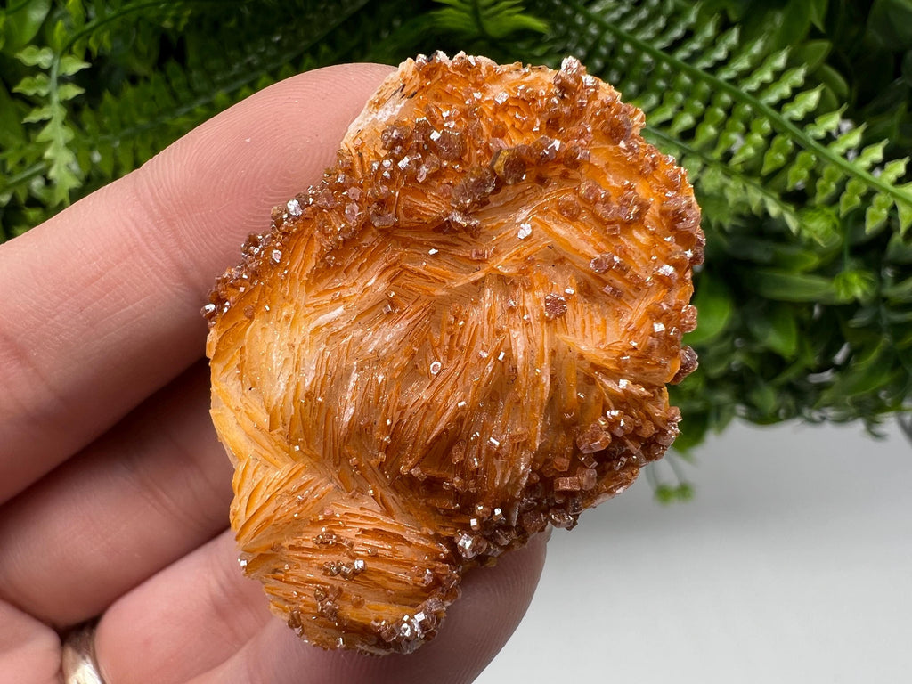Red Vanadinite Crystal on Barite Matrix, Morocco Mineral Specimen