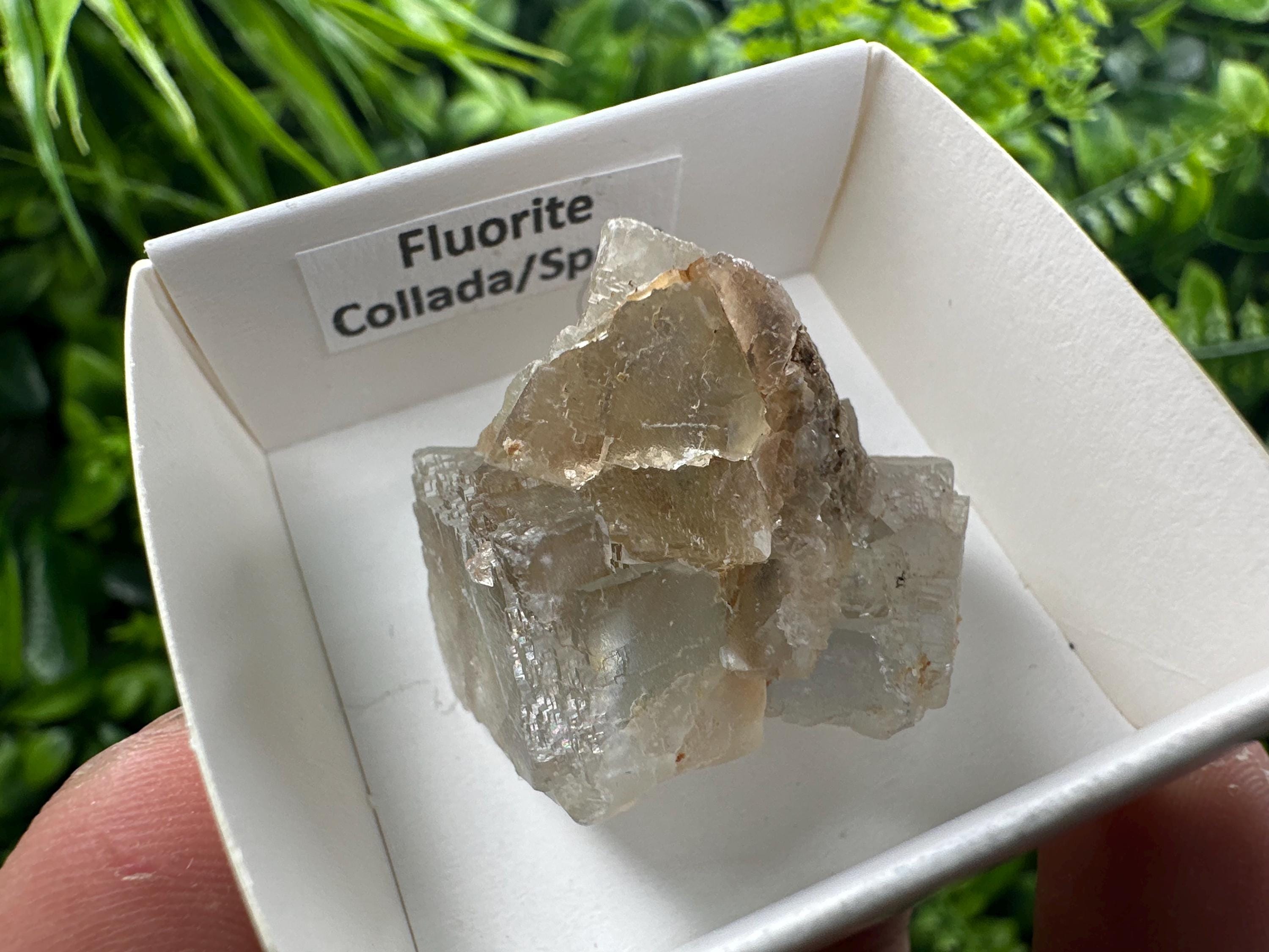 Green Fluorite Cube: Raw Meditation Stone, Vintage Crystal