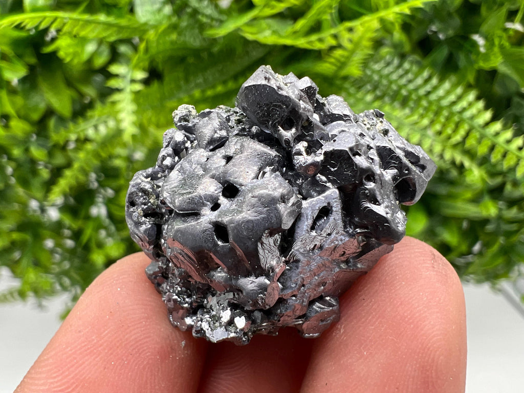 Skeletal Galena on Quartz, Borieva Mine Mineral Specimen
