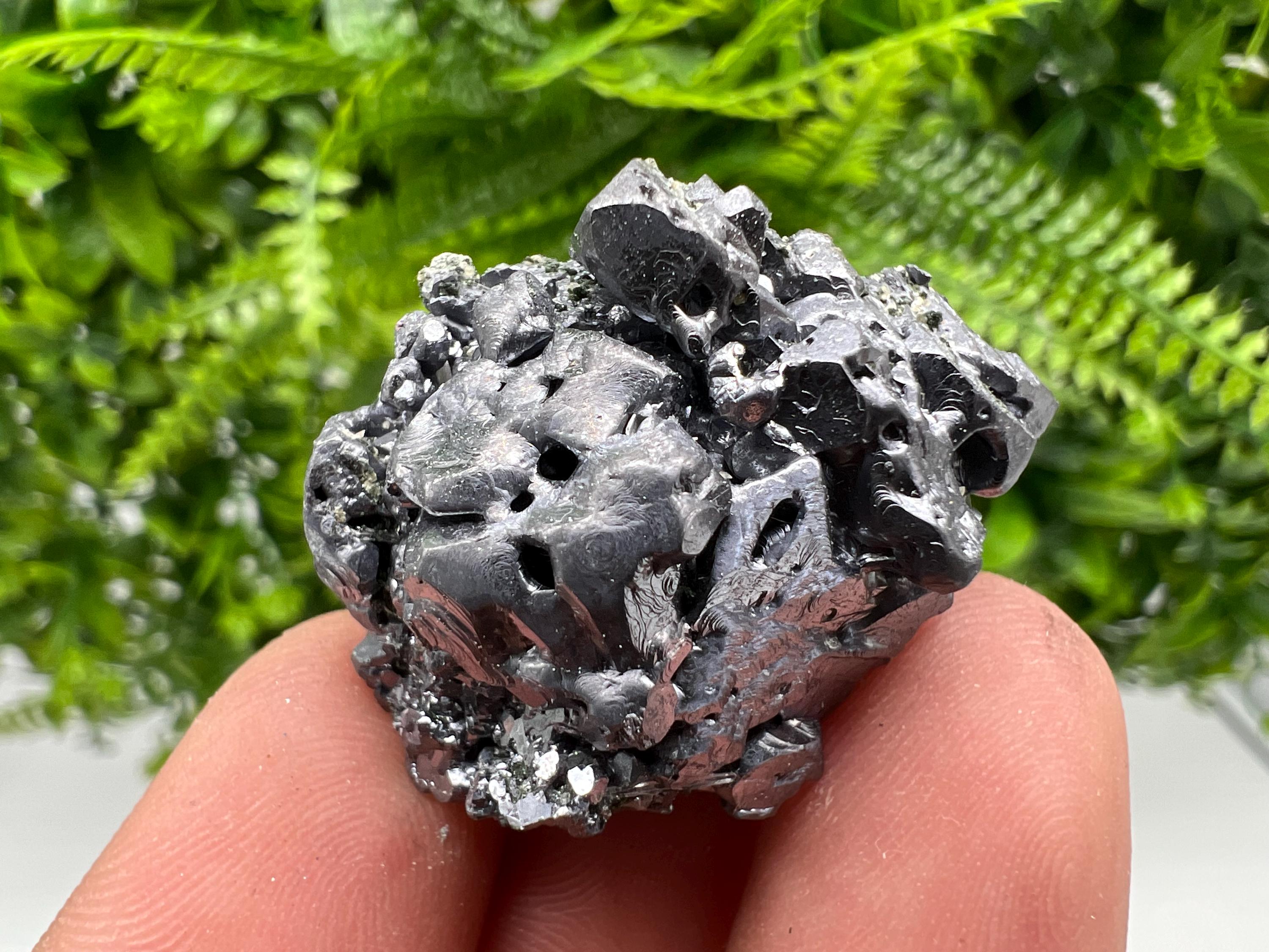 Skeletal Galena on Quartz, Borieva Mine Mineral Specimen