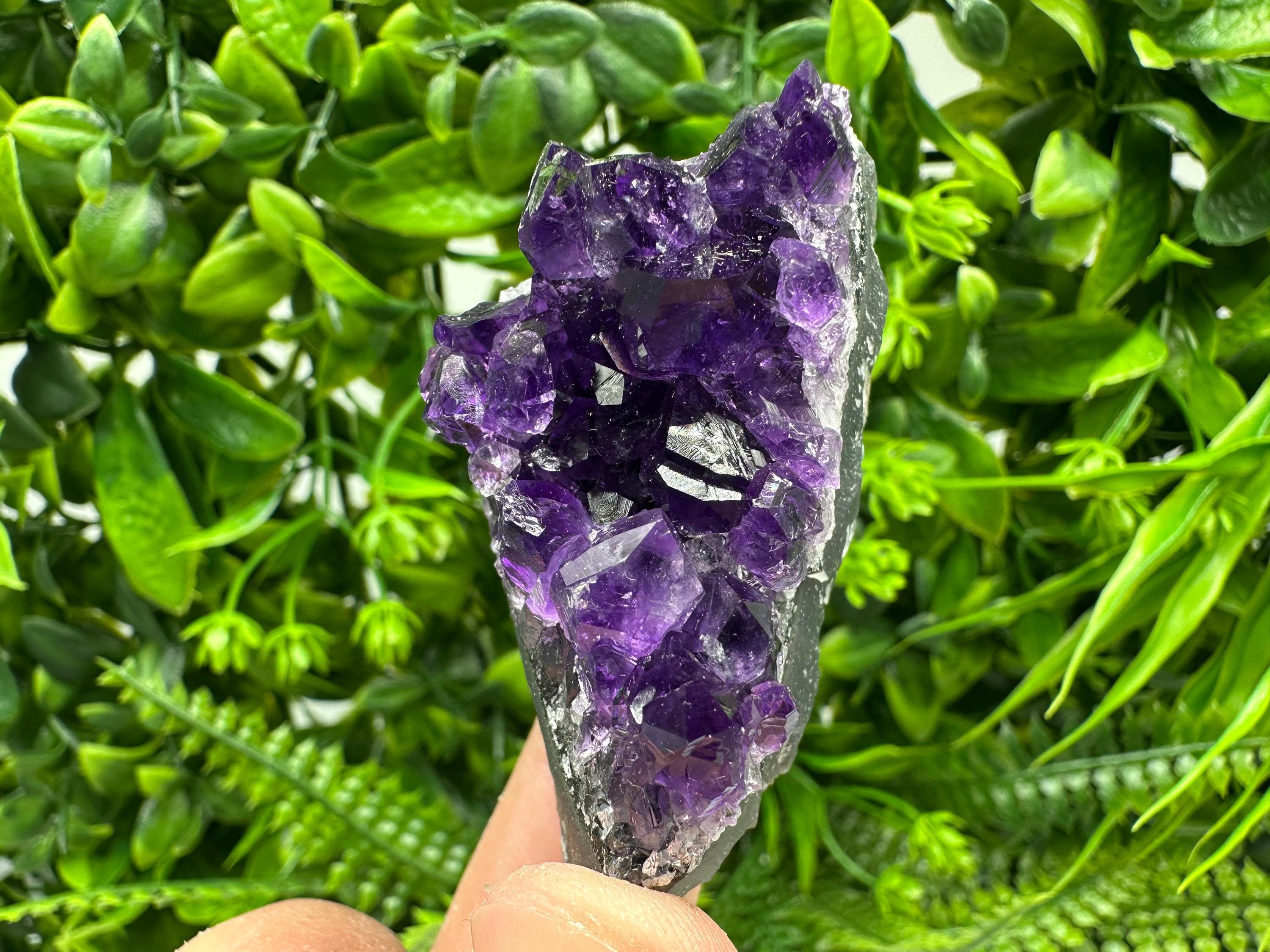 Uruguay Amethyst Cluster: Natural Purple Quartz Crystal, Home Decor