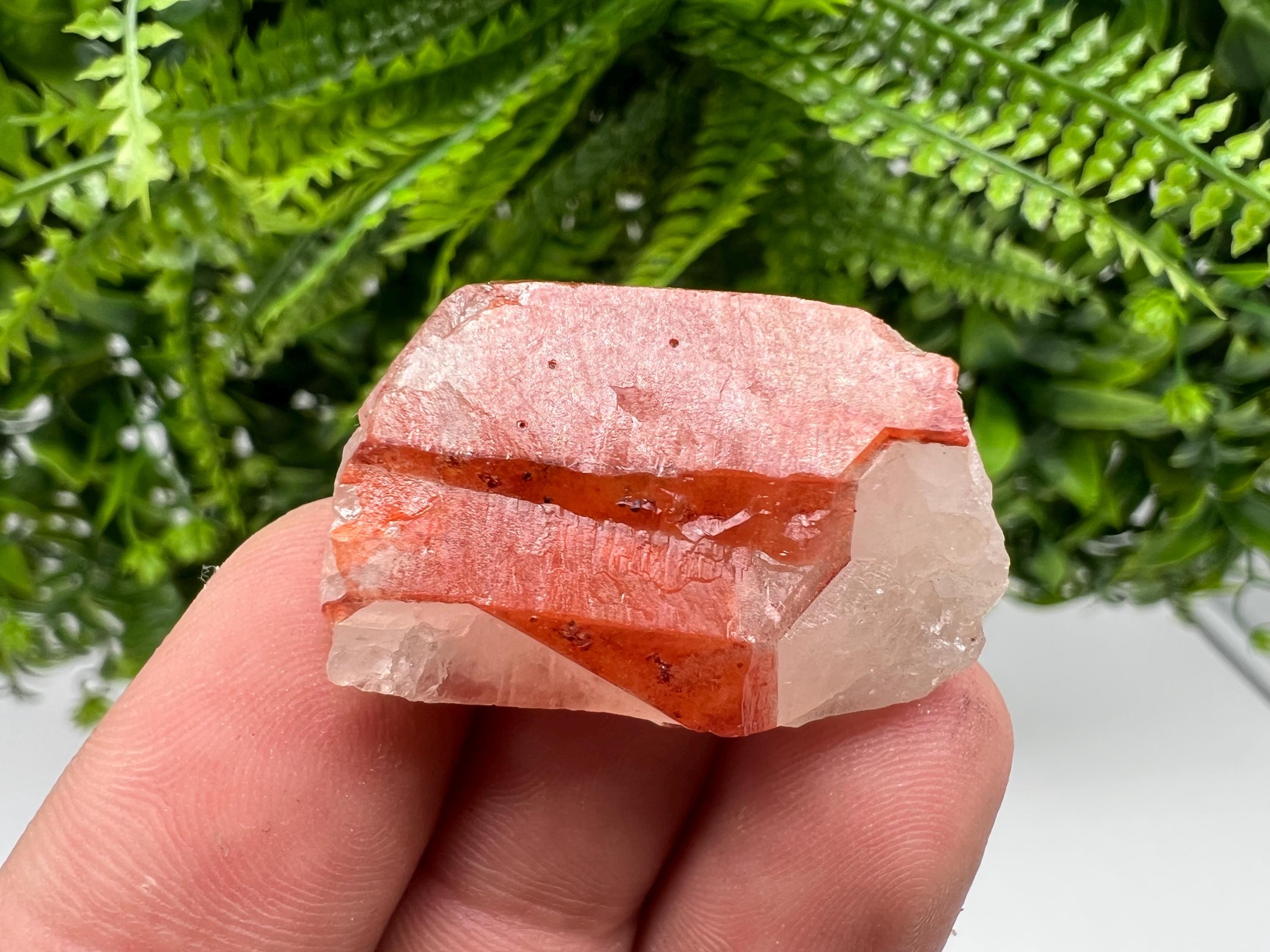 Red Hematite Phantom Quartz, Moroccan Mineral Specimen