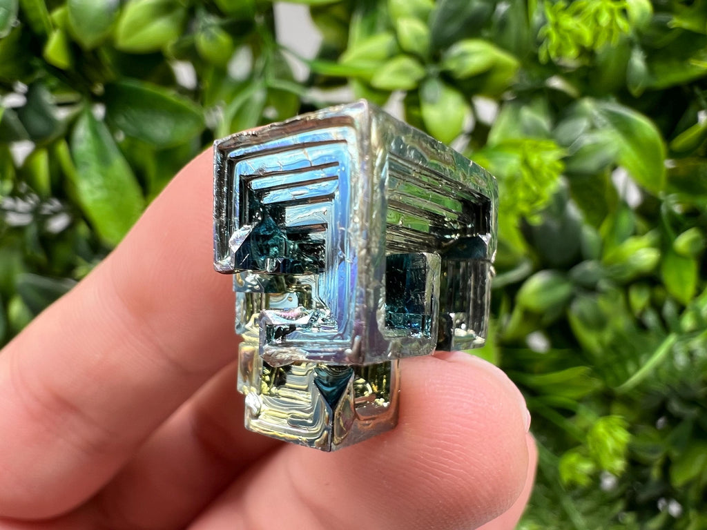 Rainbow Bismuth Crystal: Rare Gemstone Specimen, 14 grams