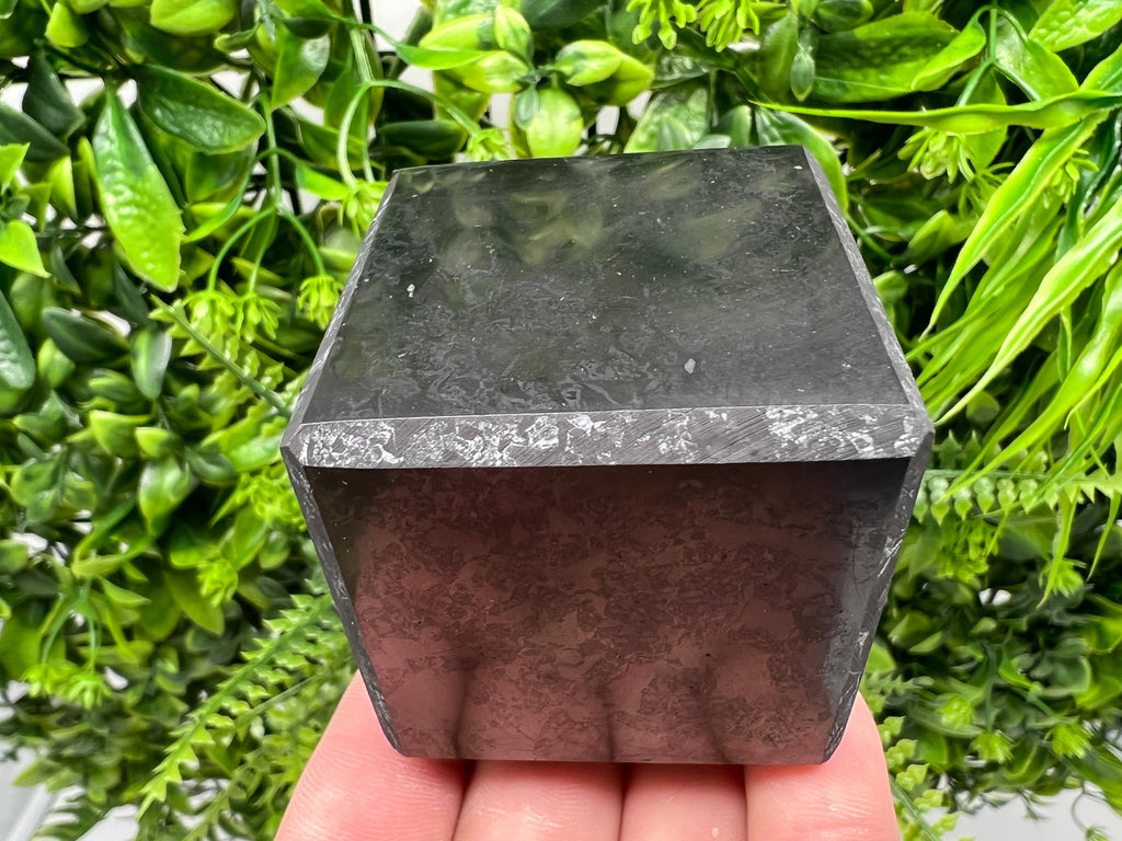 Shungite Crystal Cube (5cm): EMF & 5G Protection, Healing Stone