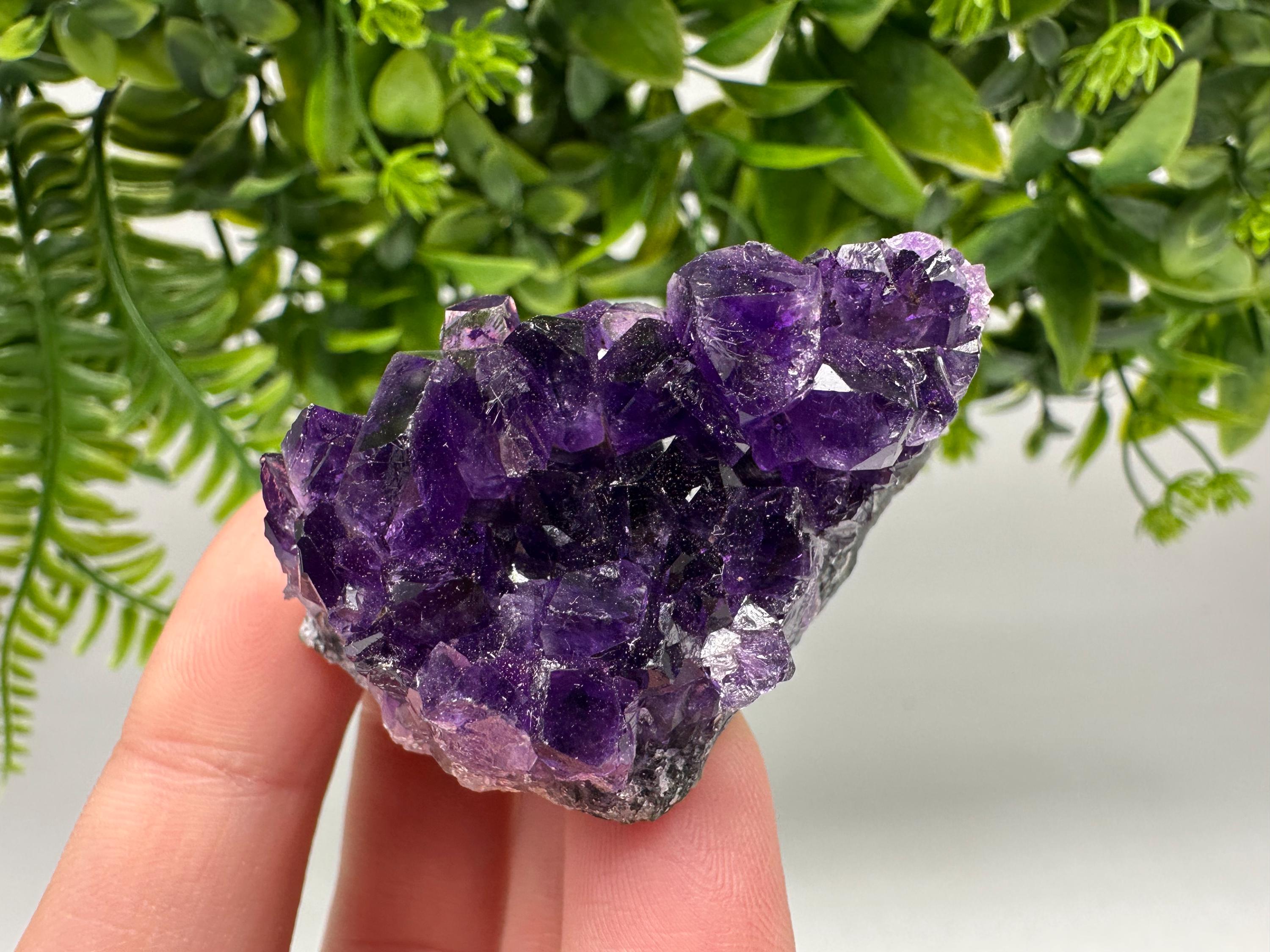 Uruguay Amethyst Crystal: Purple Quartz Home Decor, Energy Stone