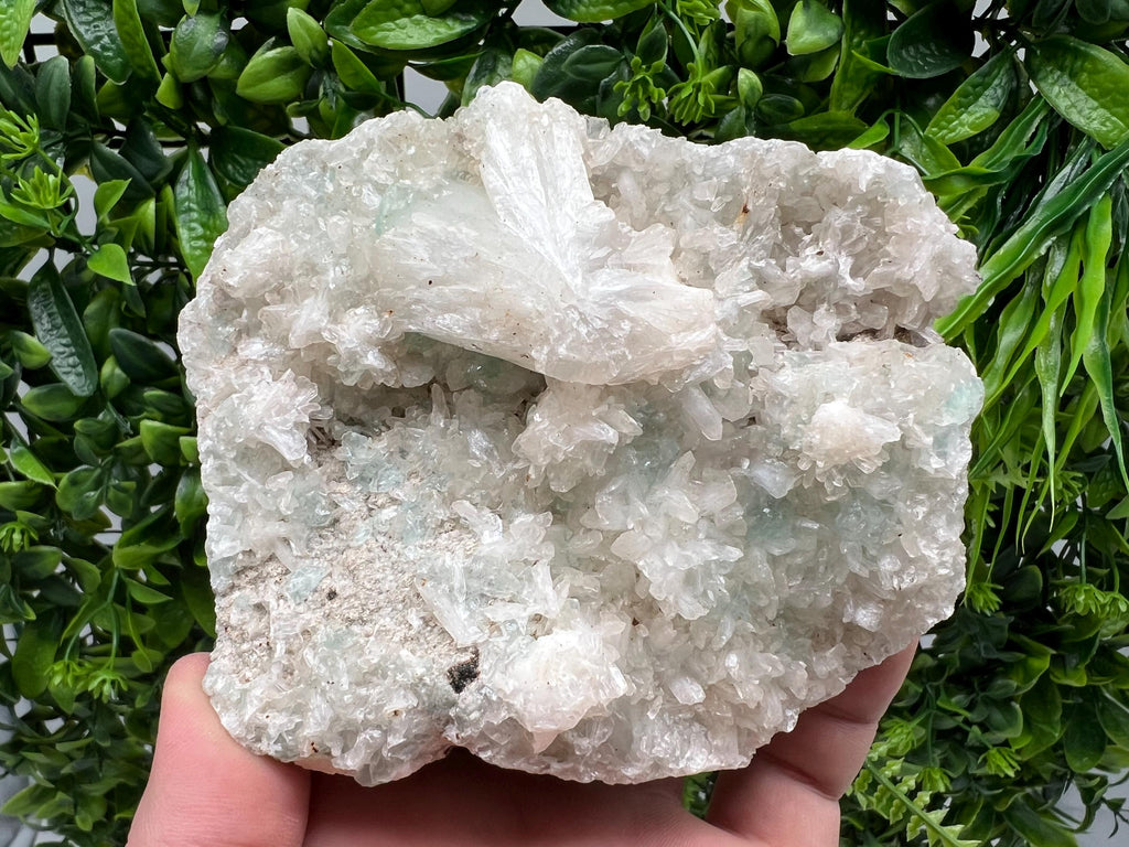Transparent Apophyllite on Chalcedony, India Mineral Specimen
