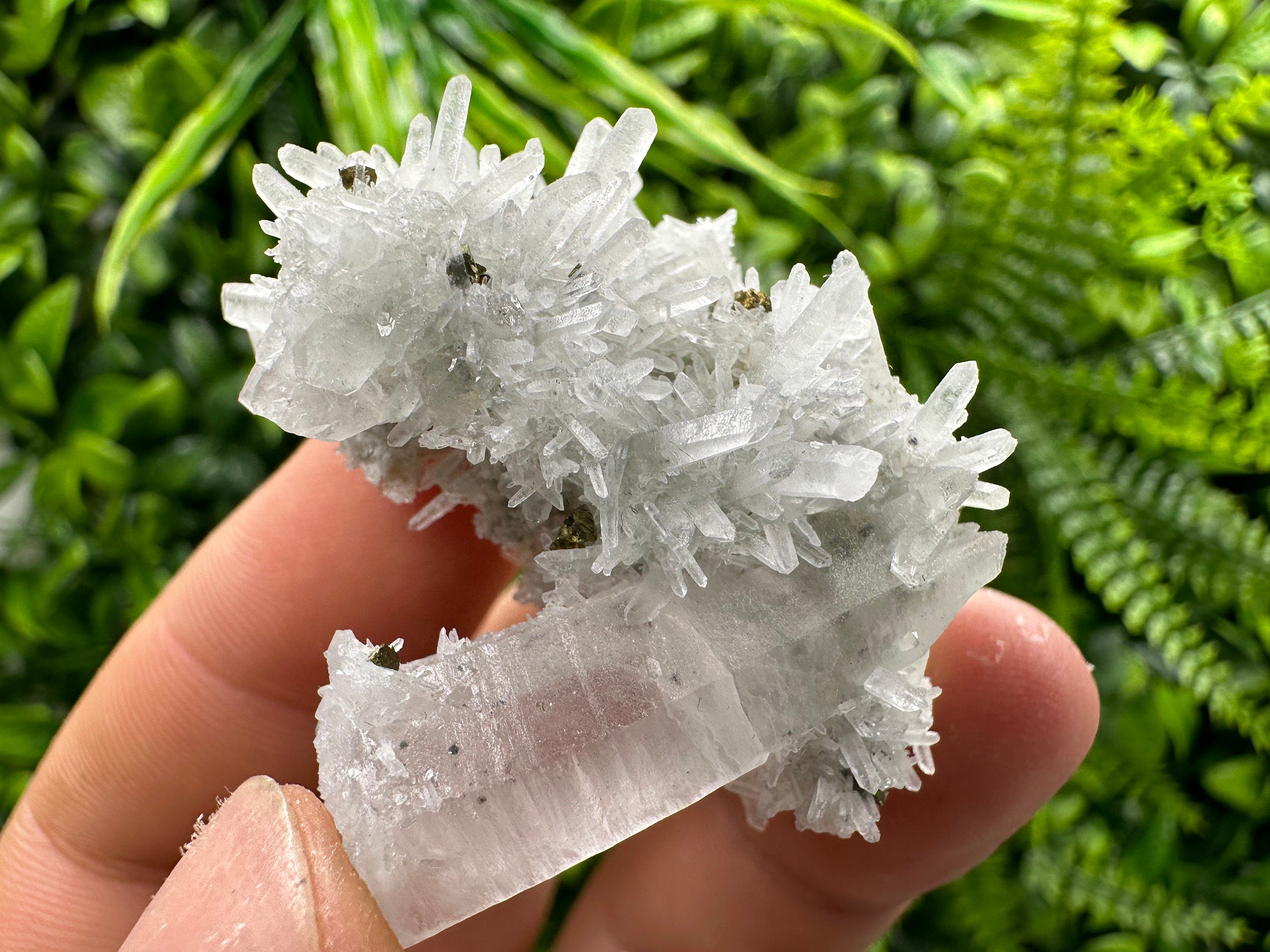 Quartz with Chalcopyrite Mineral Specimen, Crystal Home Decor