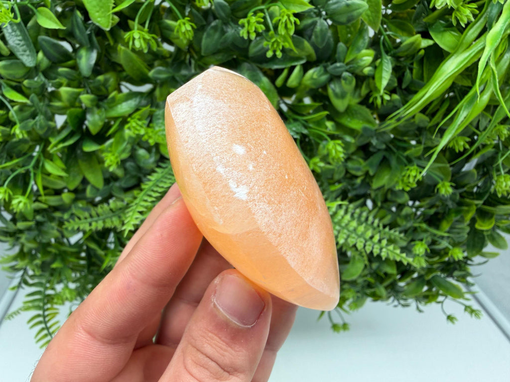 Orange Selenite Heart Crystal Selenite Charging Heart – Natural Crystal Heart – Reiki Healing Stone – Meditation Crystal – Spiritual Decor