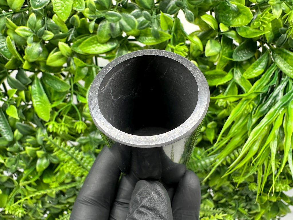 Polished Shungite Cup (60mm): Natural Karelia Stone