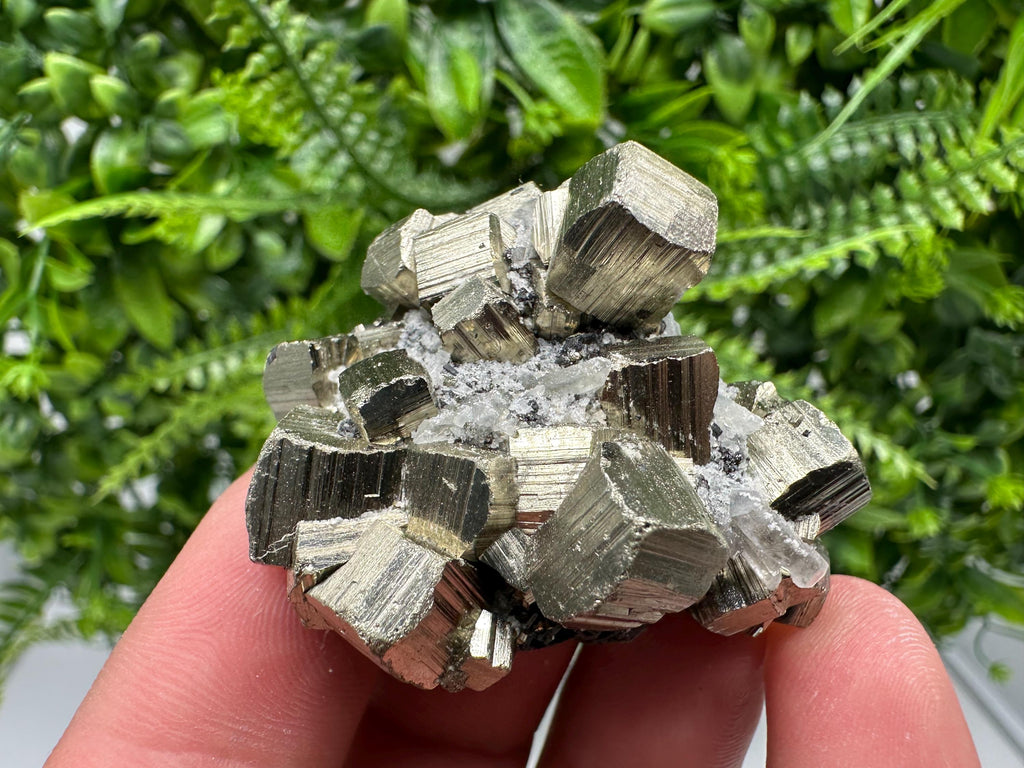Wonderful Rainbow Pyrite whit Calcite,natural minerals souvenir Crystal,collection stone,rare minerals,home decor,Borieva Bulgaria