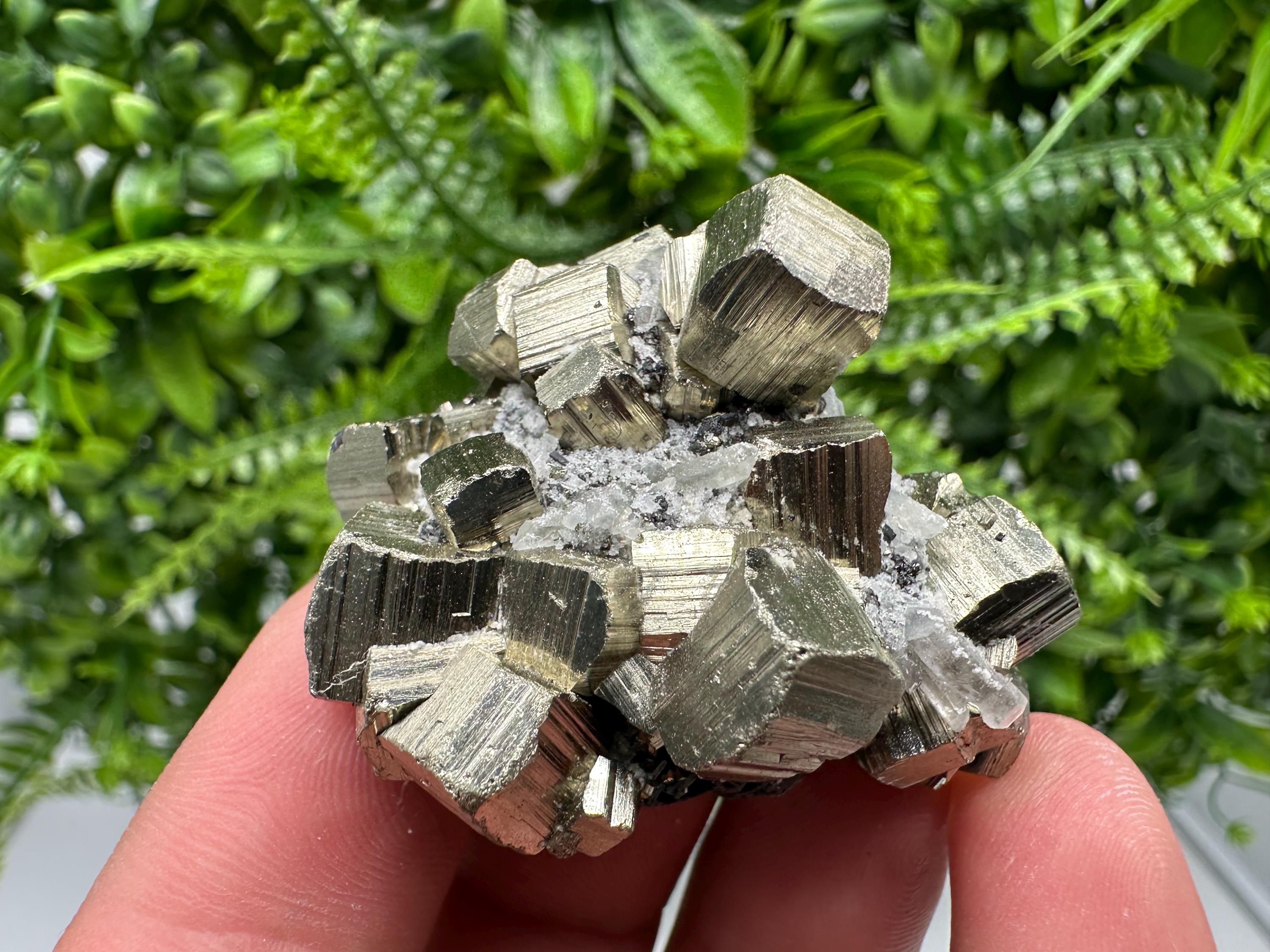 Wonderful Rainbow Pyrite whit Calcite,natural minerals souvenir Crystal,collection stone,rare minerals,home decor,Borieva Bulgaria