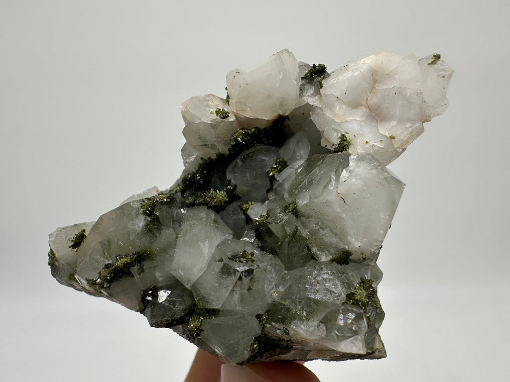 Rainbow Epidote with Quartz, Hakkari Turkey Mineral Specimen (5.5/5.5/3cm)