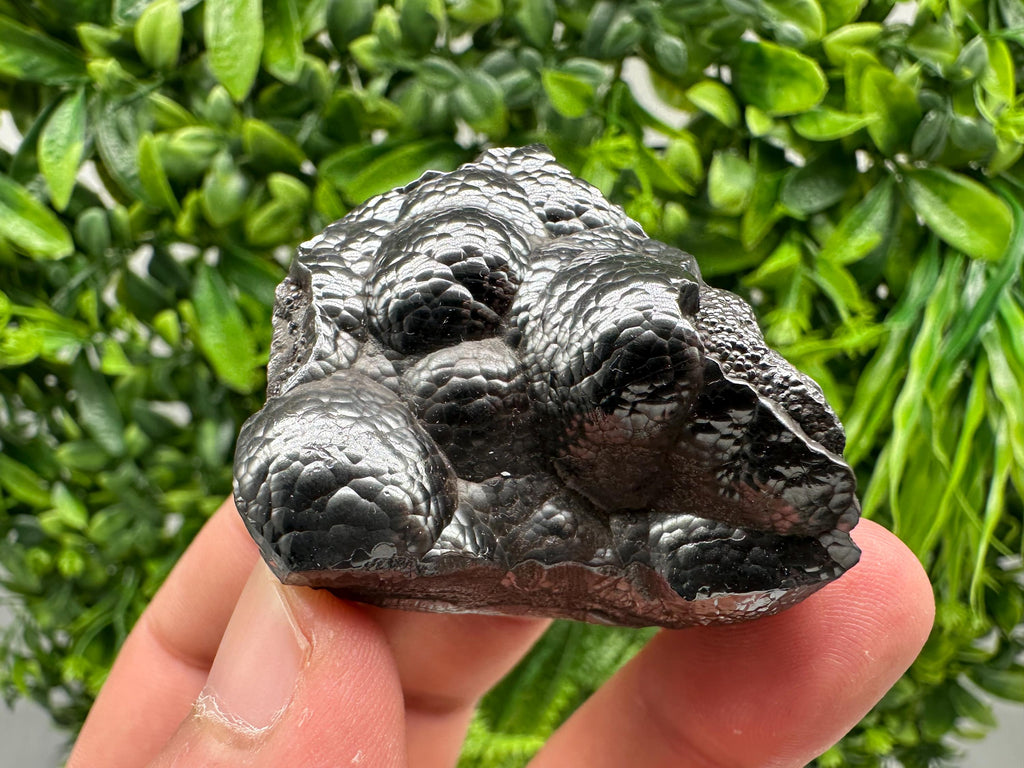 Botryoidal Black Hematite Specimen: Moroccan Crystal for Reiki Chakra