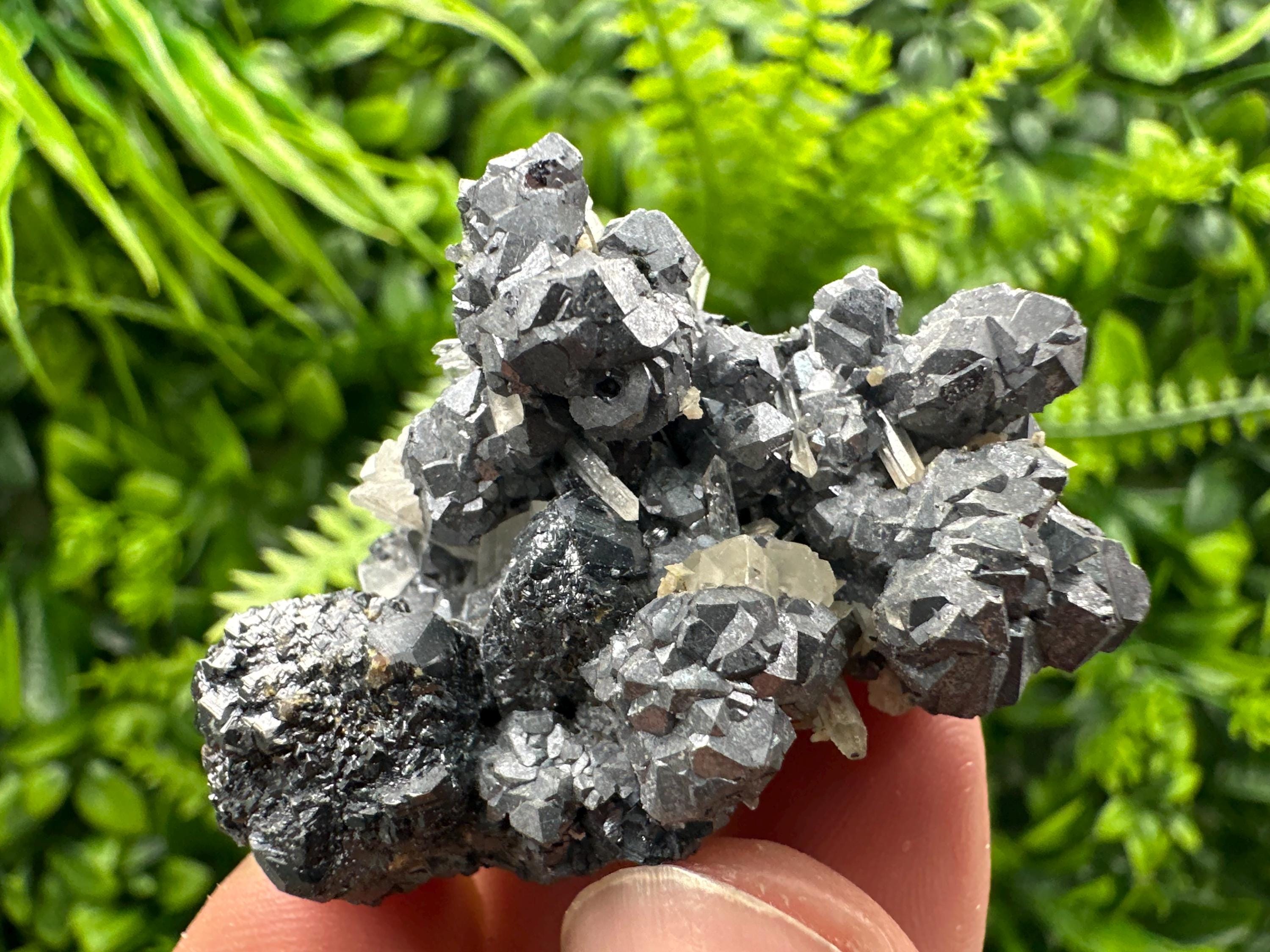 Galena Spinel with Quartz and Calcite, Borieva Mine Mineral Specimen