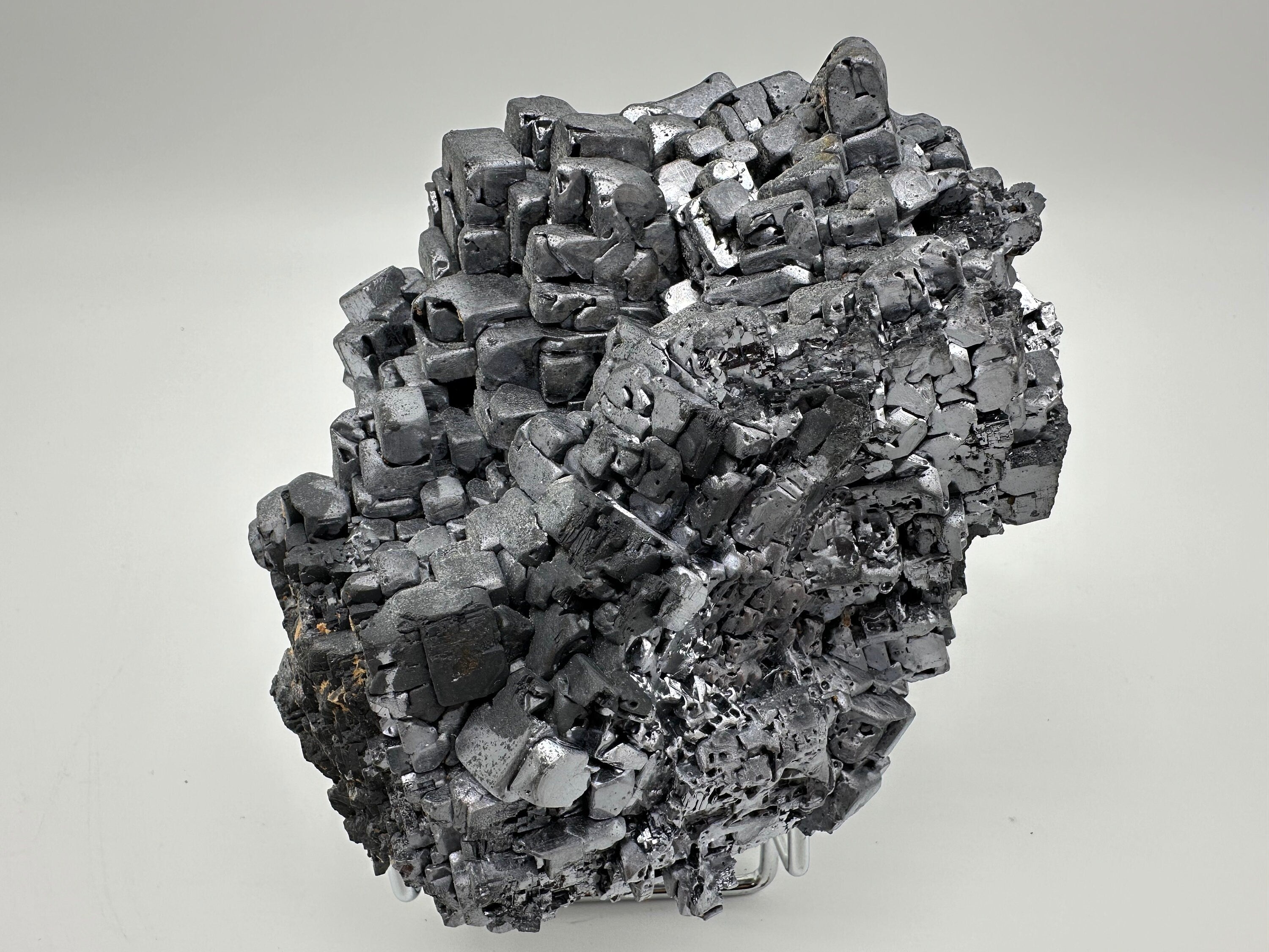 Natural Shiny Galena Cluster with Siderite and Quartz, Bulgaria