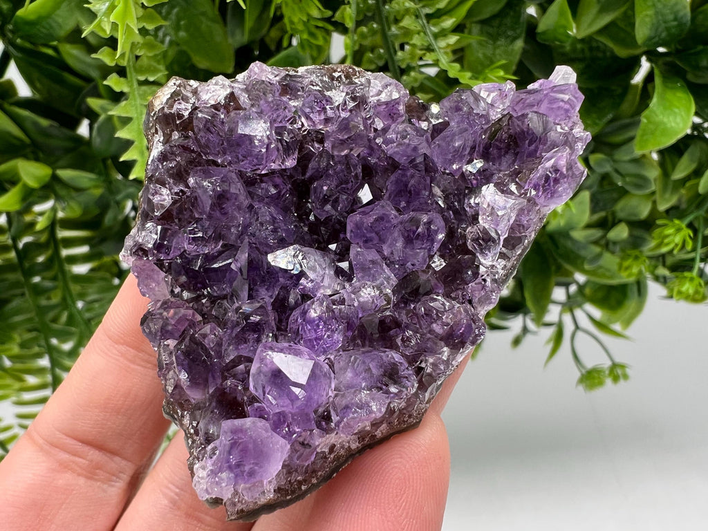 Uruguay Amethyst Cluster: Purple Crystal Home Decor, Energy Stone