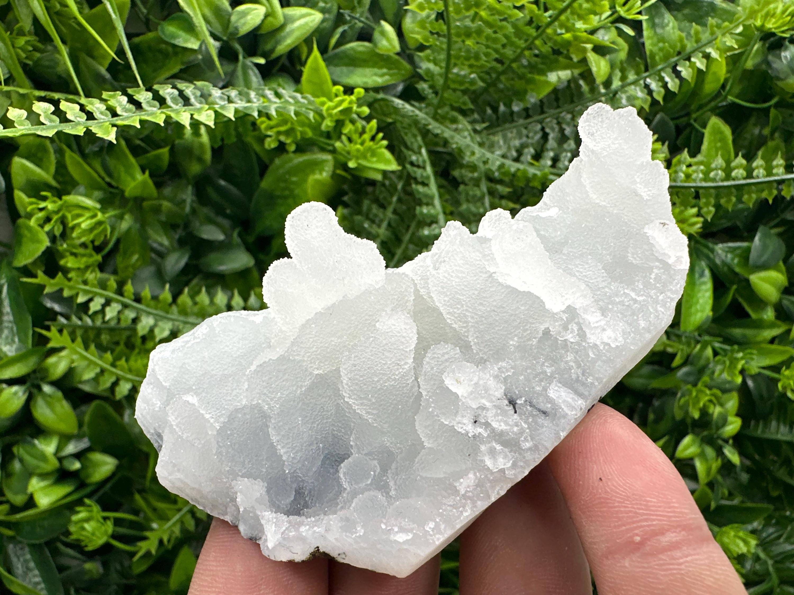 Natural Chalcedony Specimen: India Crystal, Rare Home Decor (10/6/3.5 cm)