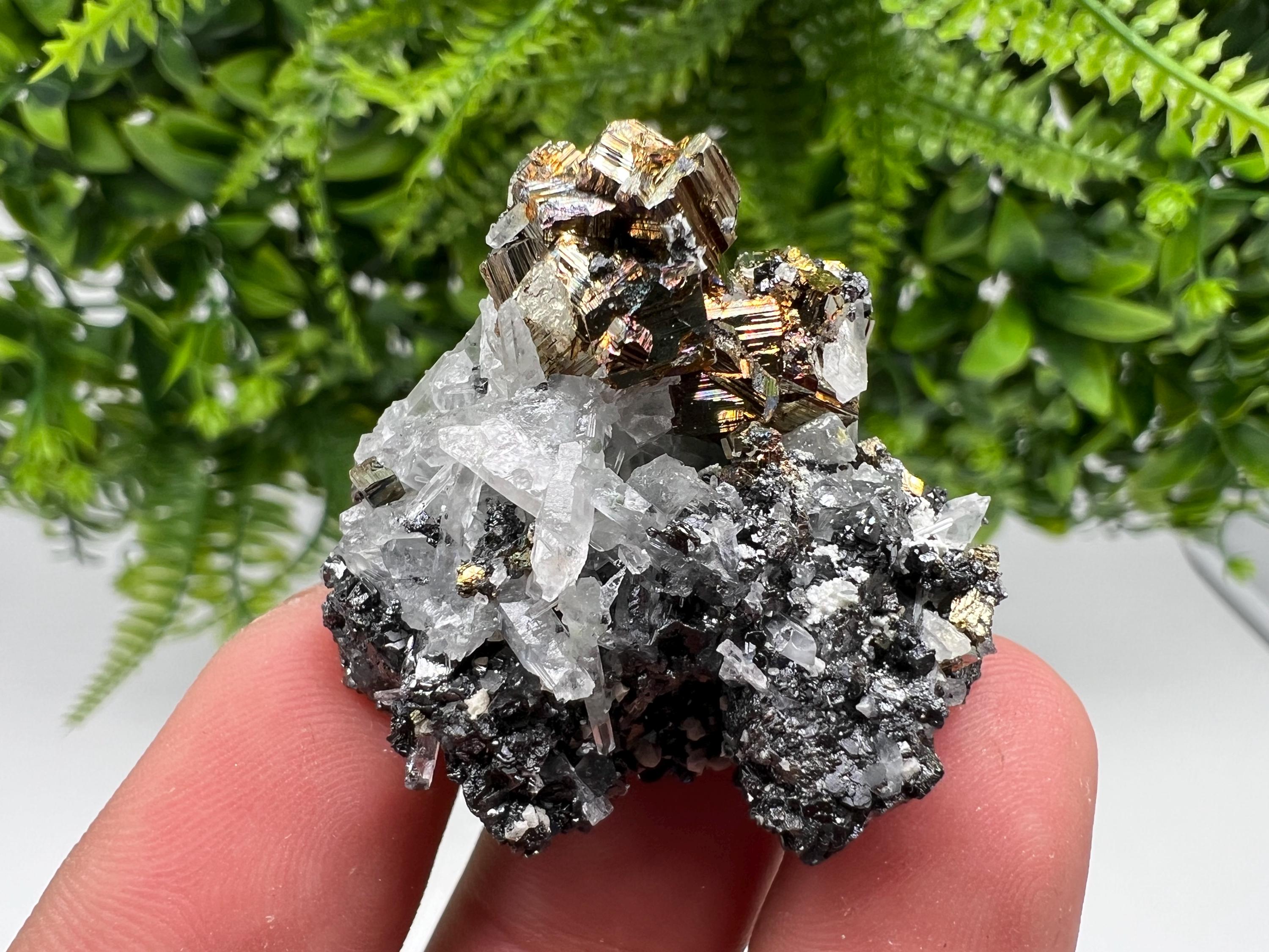 Wonderful Quartz whit Pyrite natural minerals crystal souvenir stone,collection minerals specimen,gift,home decor crystal,Borieva mine,