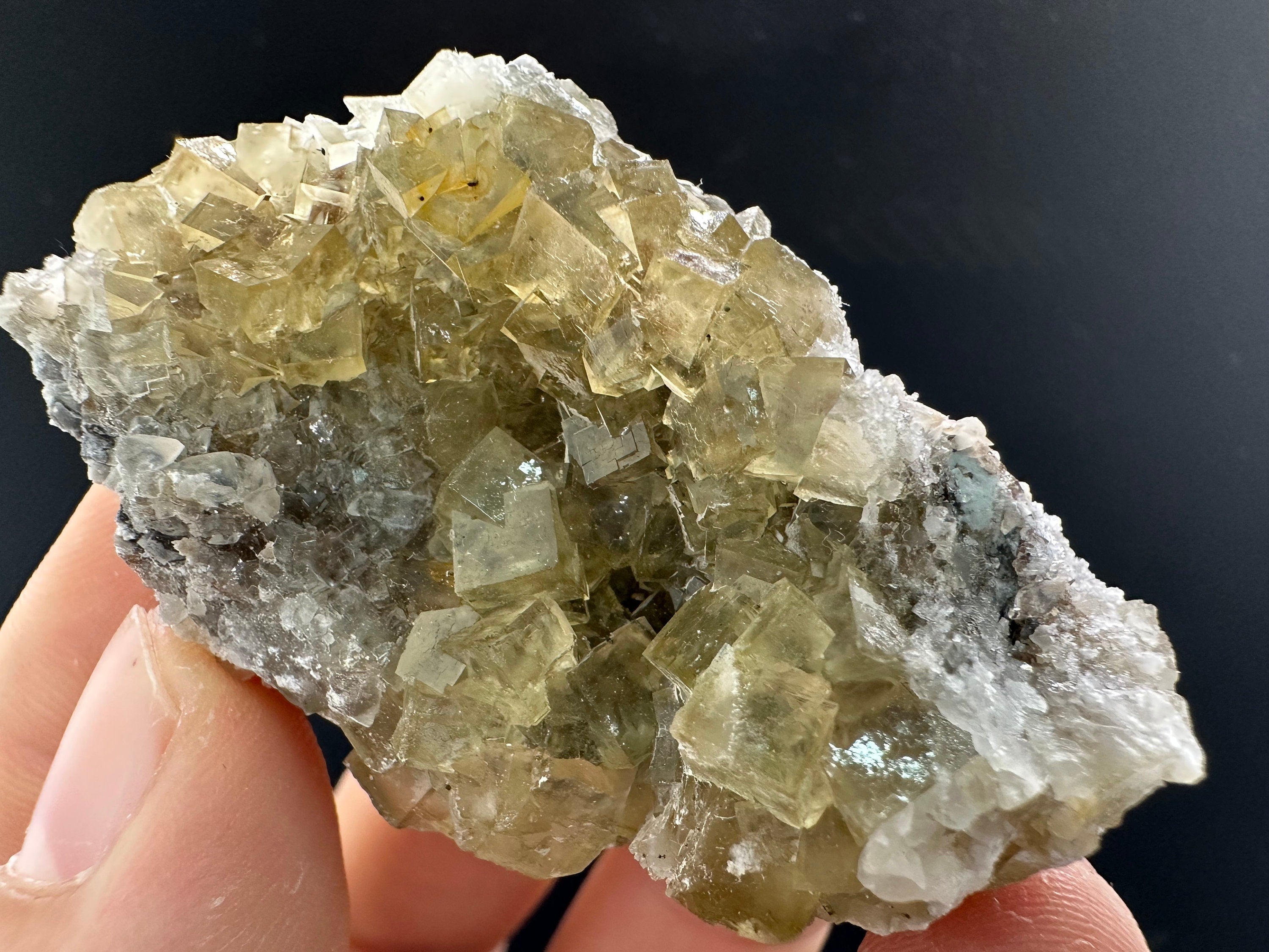 Yellow Fluorite Mineral Specimen from Spain